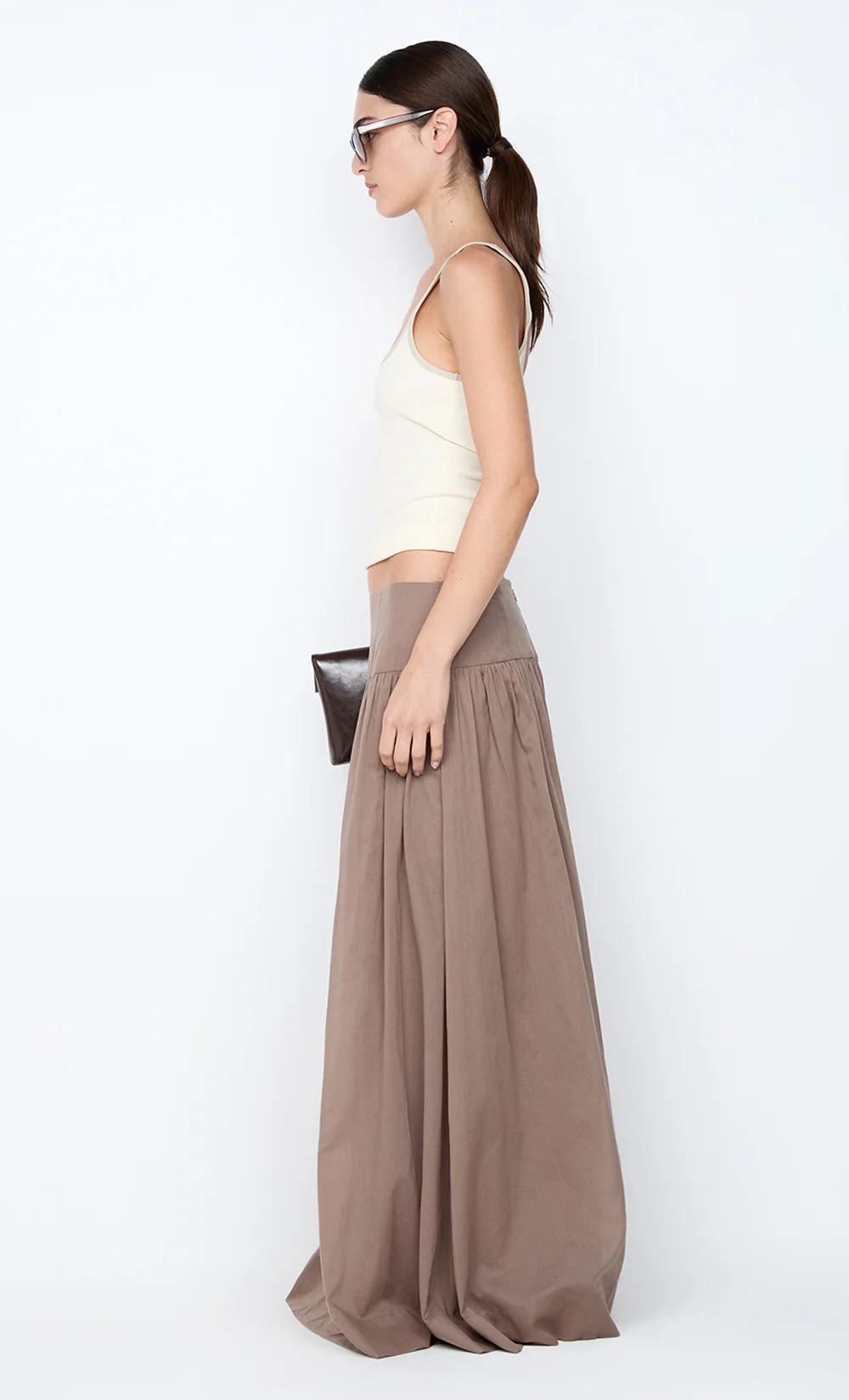 MARLOWE MAXI SKIRT - TAUPE - Image 5