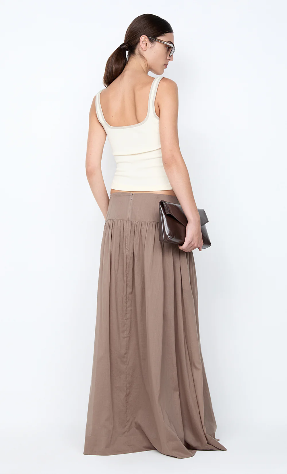 MARLOWE MAXI SKIRT - TAUPE - Image 6