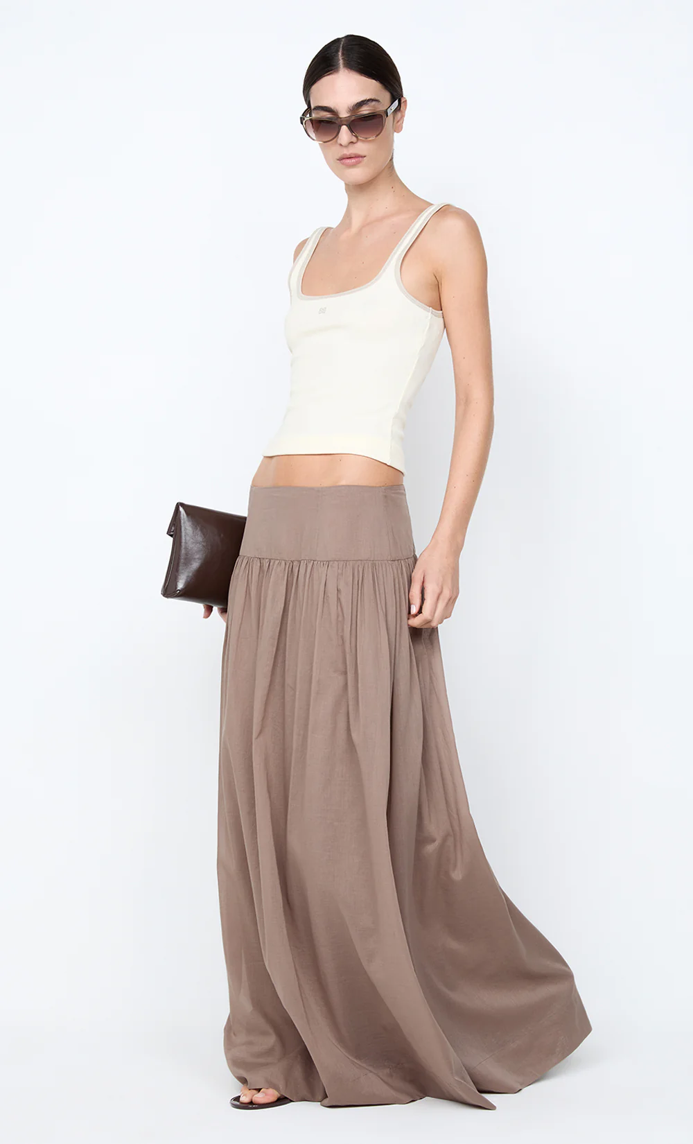 MARLOWE MAXI SKIRT - TAUPE - Image 7