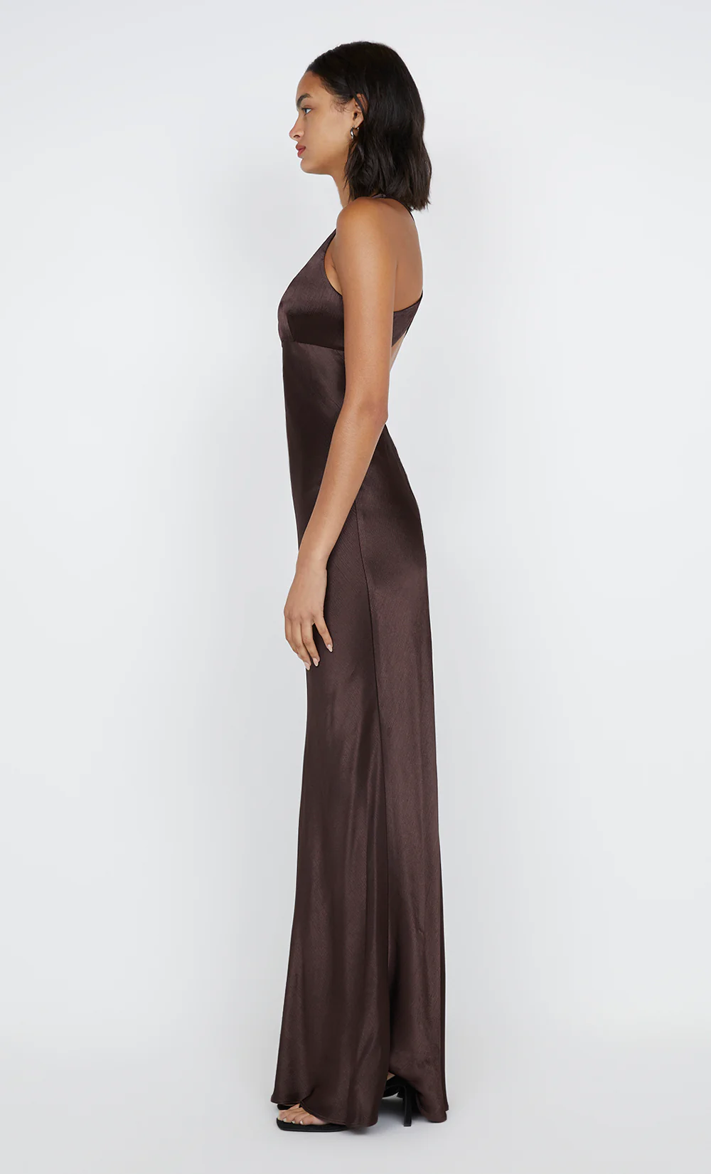 MAXINA CROSSOVER DRESS - DARK CHOCOLATE - Image 3