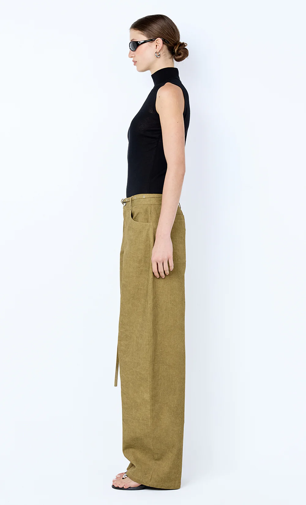 MELROSE SLEEVELESS SKIVVY - BLACK - Image 3