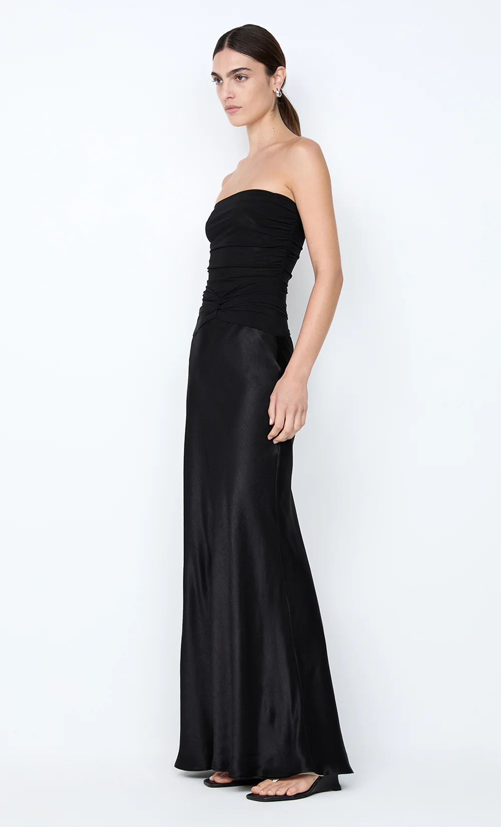 MILLAH STRAPLESS DRESS - BLACK - Image 3