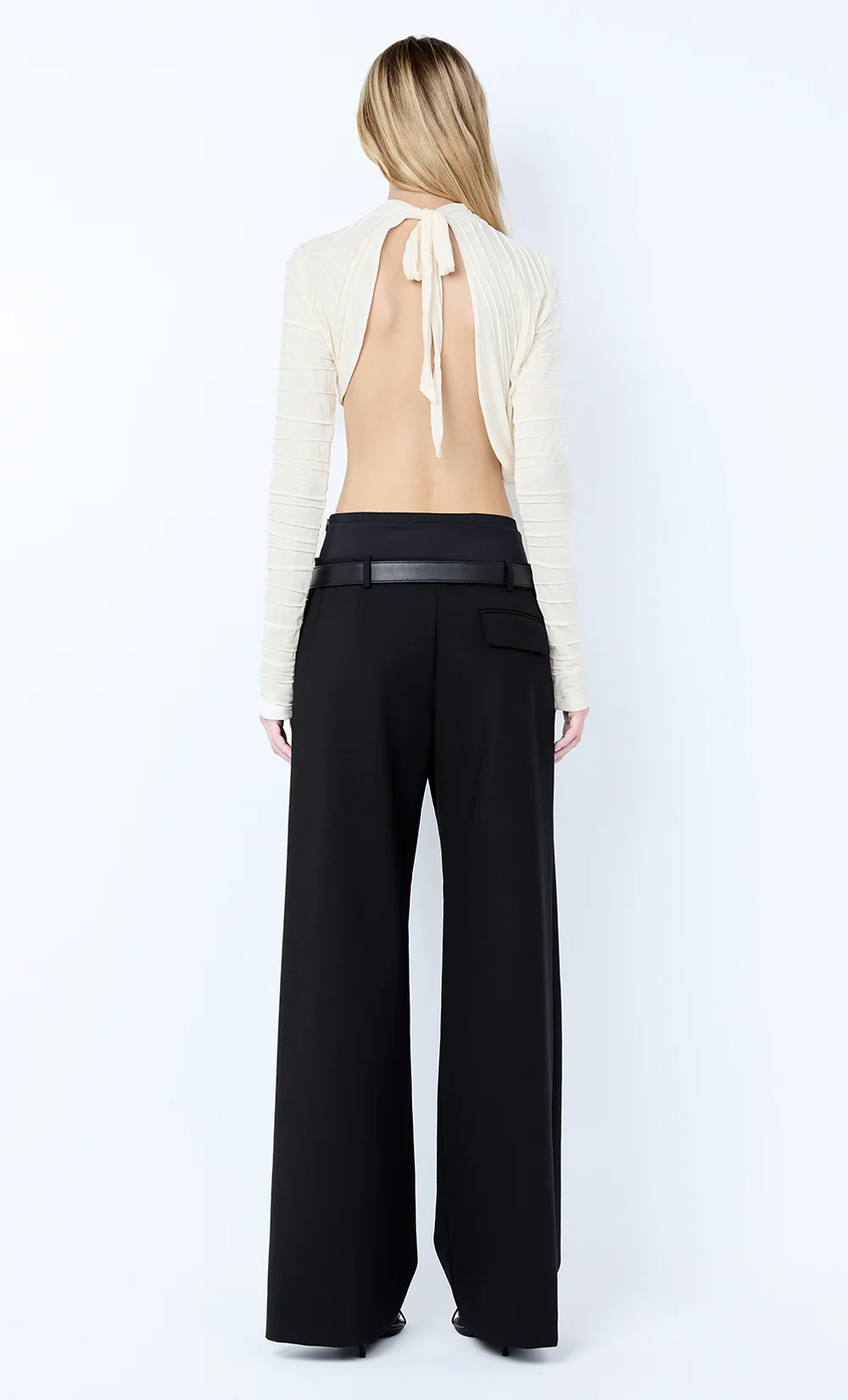MIRREN CONTRAST PANT - BLACK - Image 5