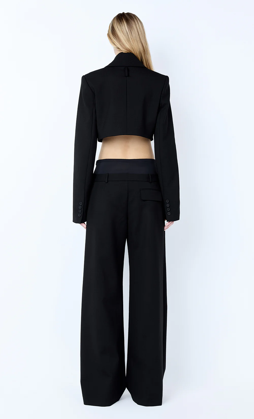MIRREN CROPPED BLAZER - BLACK - Image 5