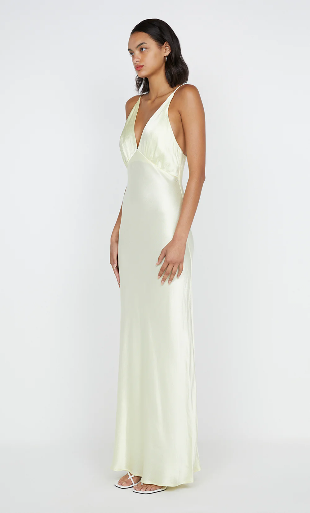 MOON DANCE V MAXI DRESS - ICE YELLOW - Image 3