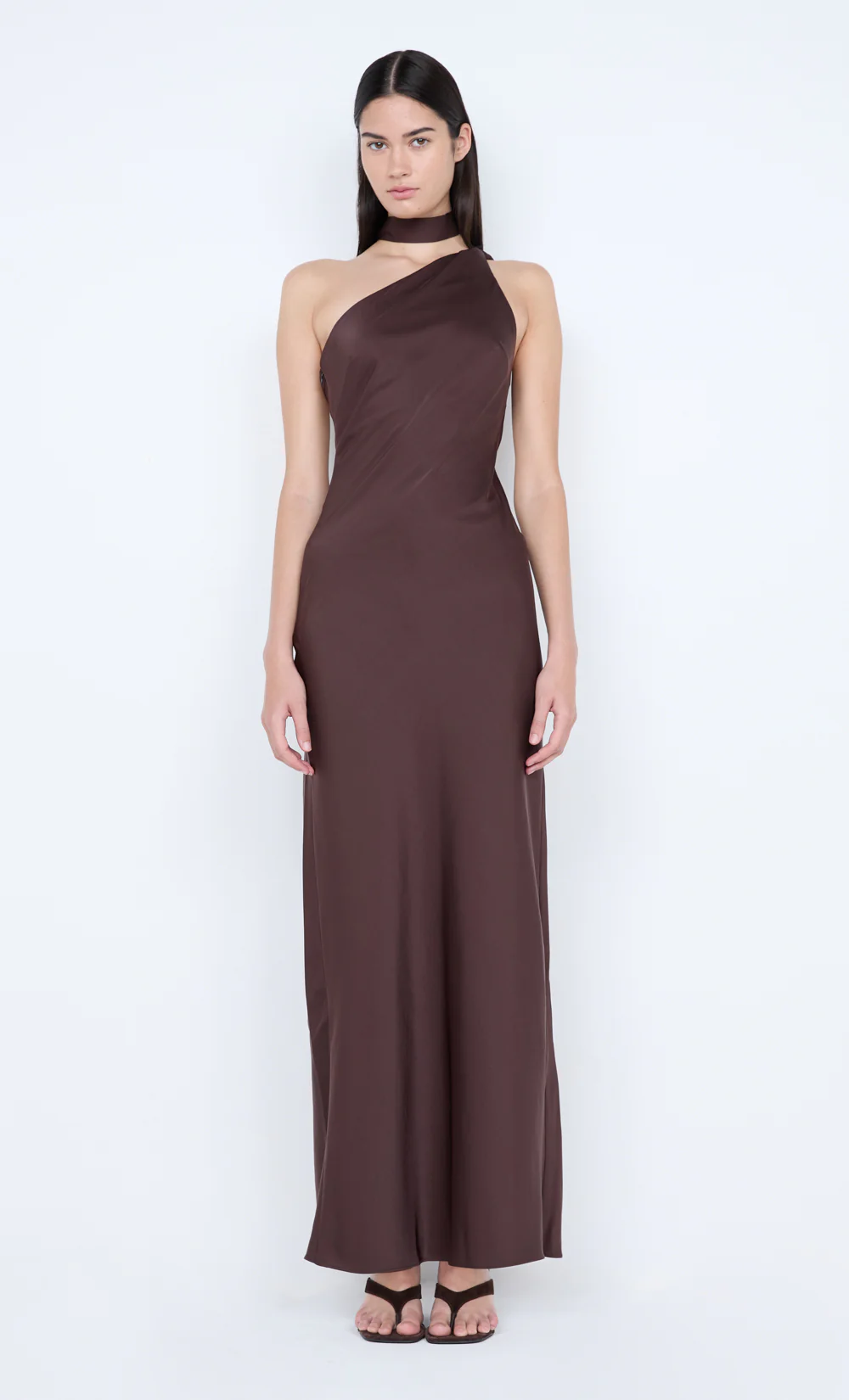 NYSSA MAXI DRESS - DARK CHOCOLATE
