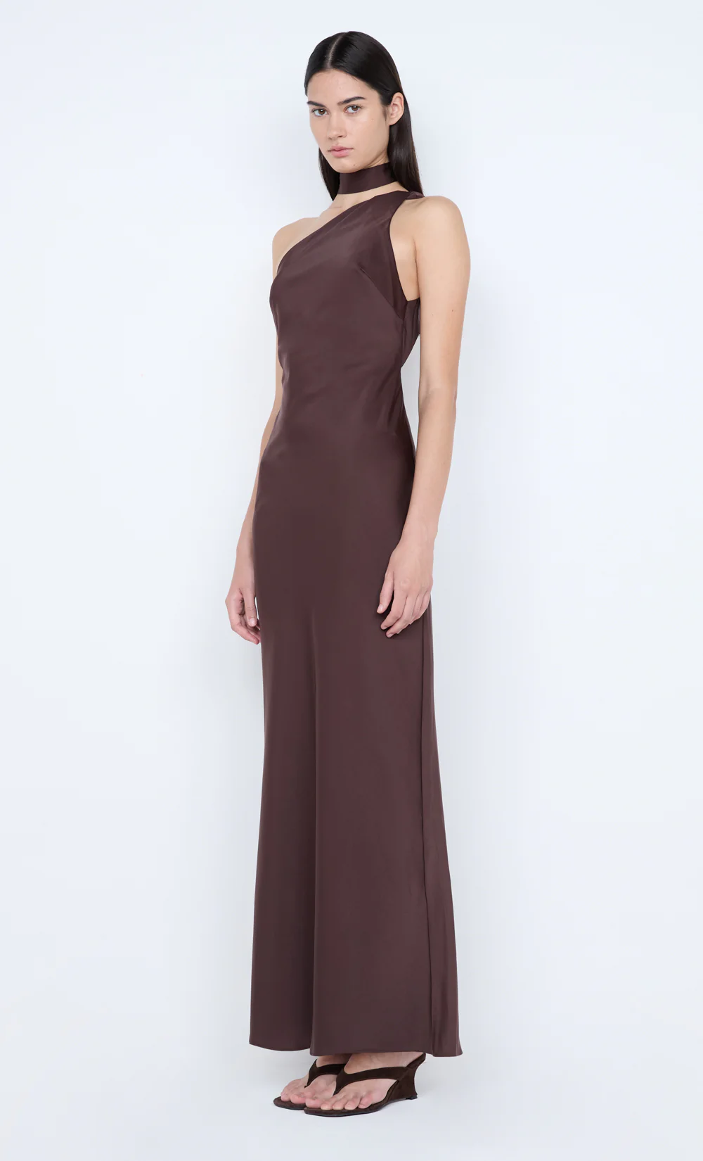 NYSSA MAXI DRESS - DARK CHOCOLATE - Image 2