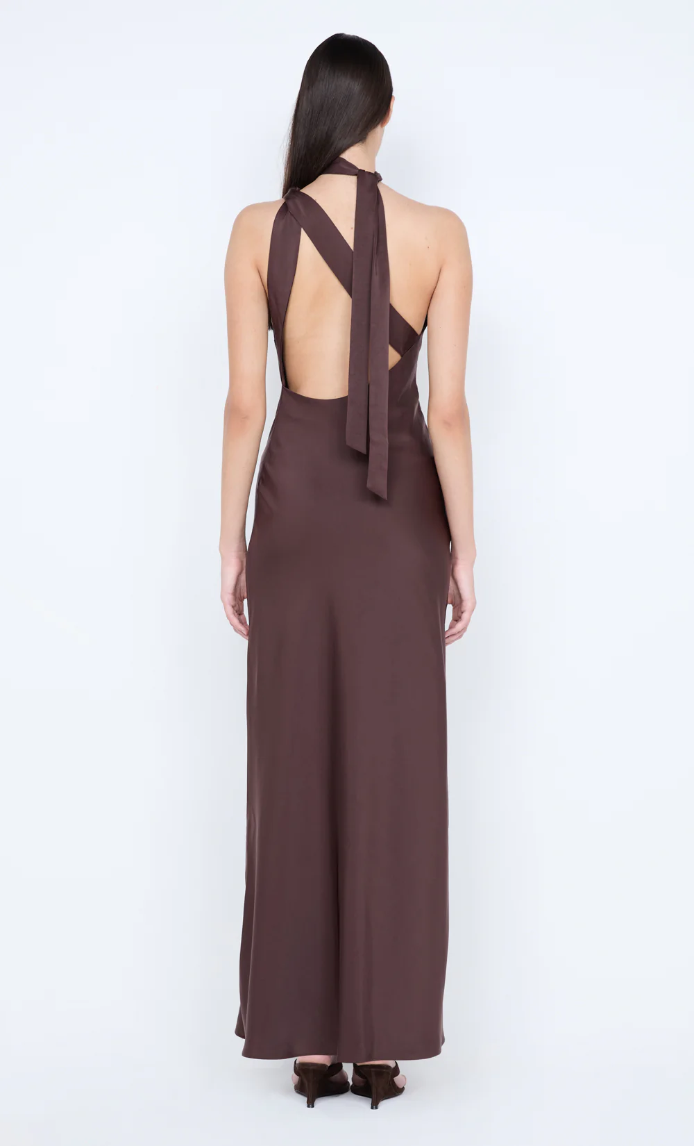 NYSSA MAXI DRESS - DARK CHOCOLATE - Image 4