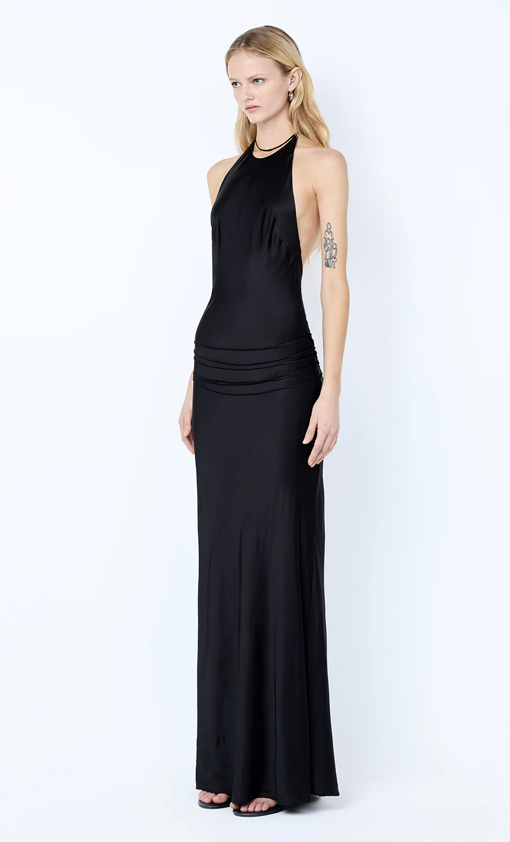 QUENTIN RACER MAXI DRESS - BLACK - Image 4