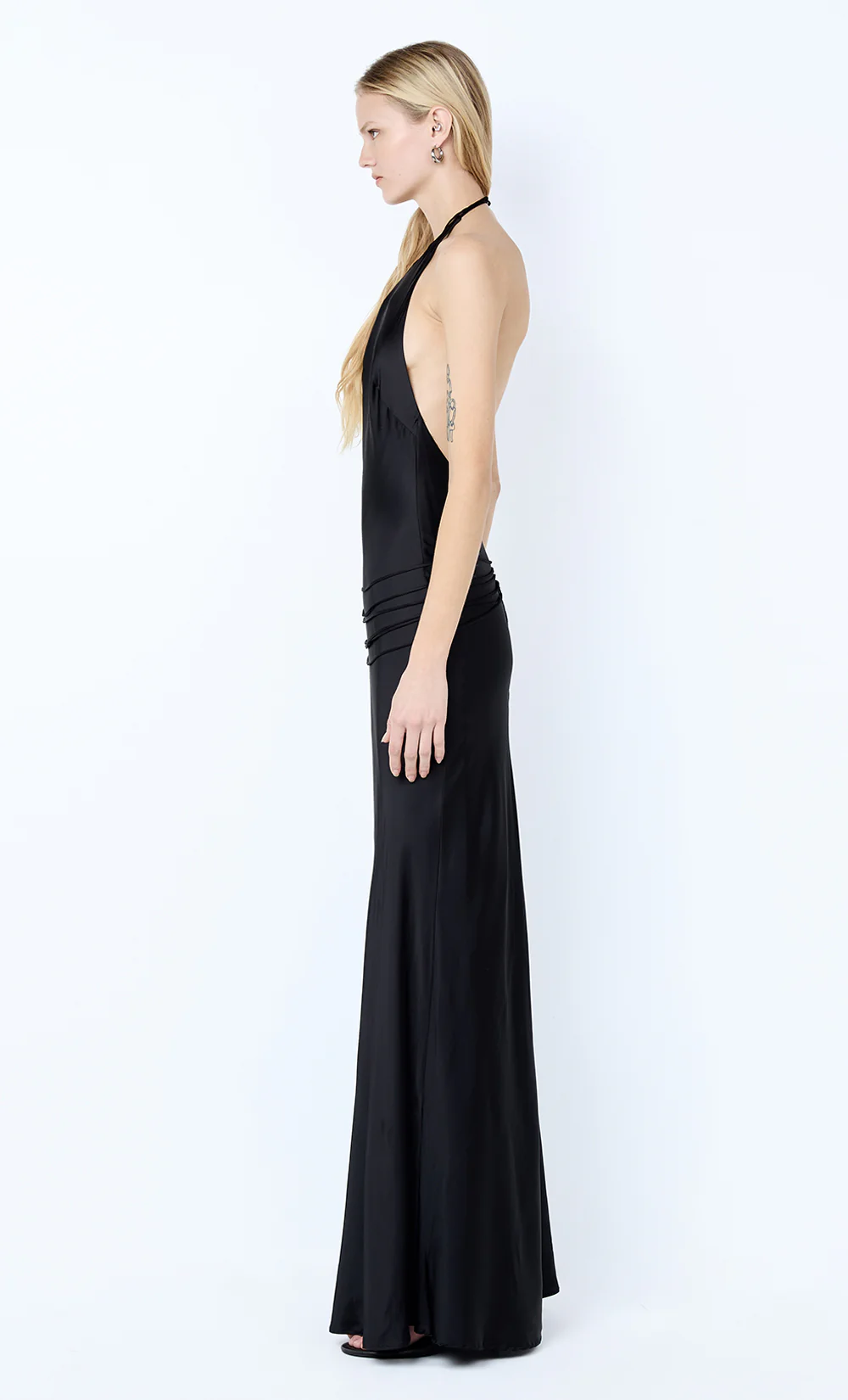 QUENTIN RACER MAXI DRESS - BLACK - Image 5
