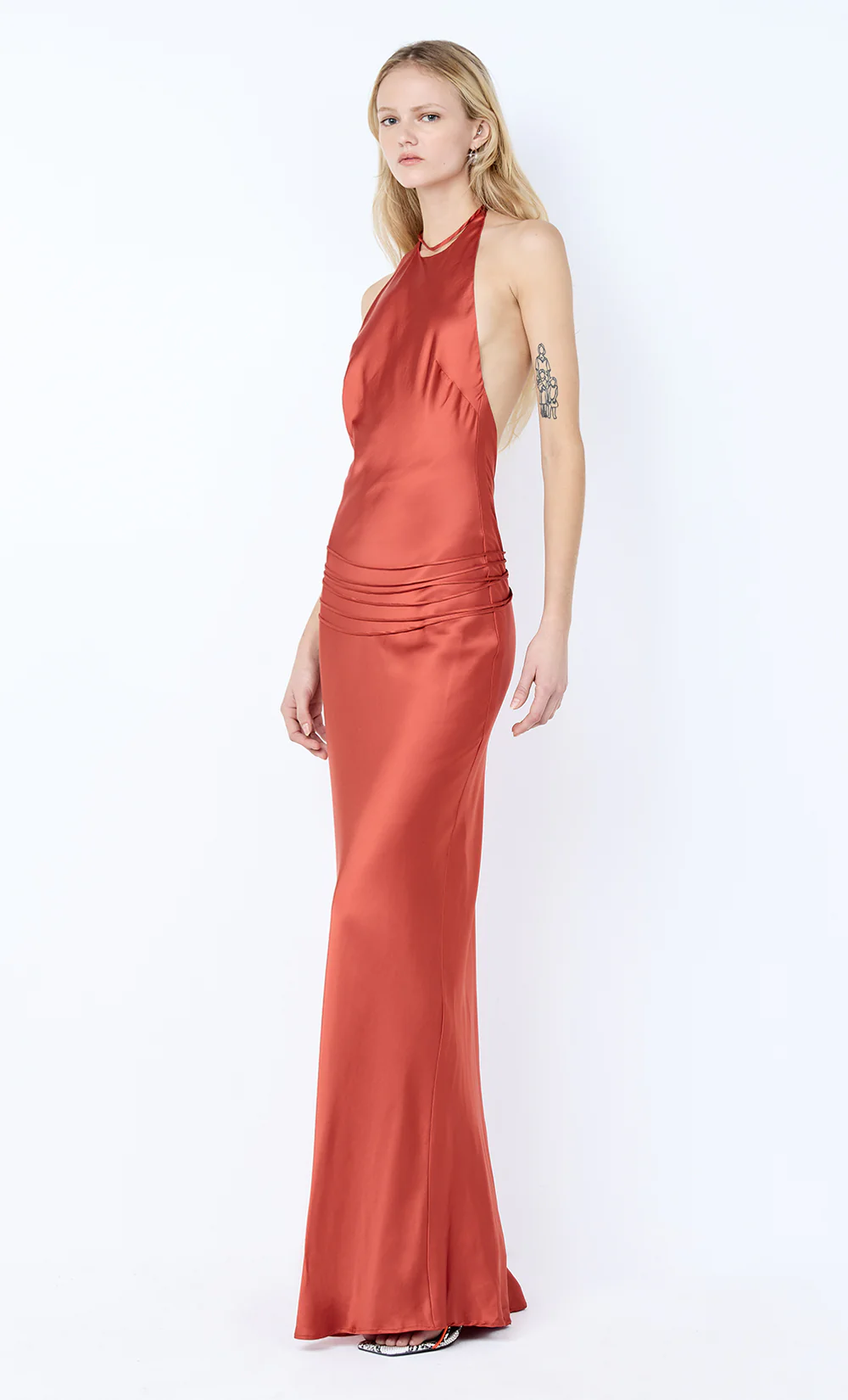 QUENTIN RACER MAXI DRESS - PAPRIKA - Image 4