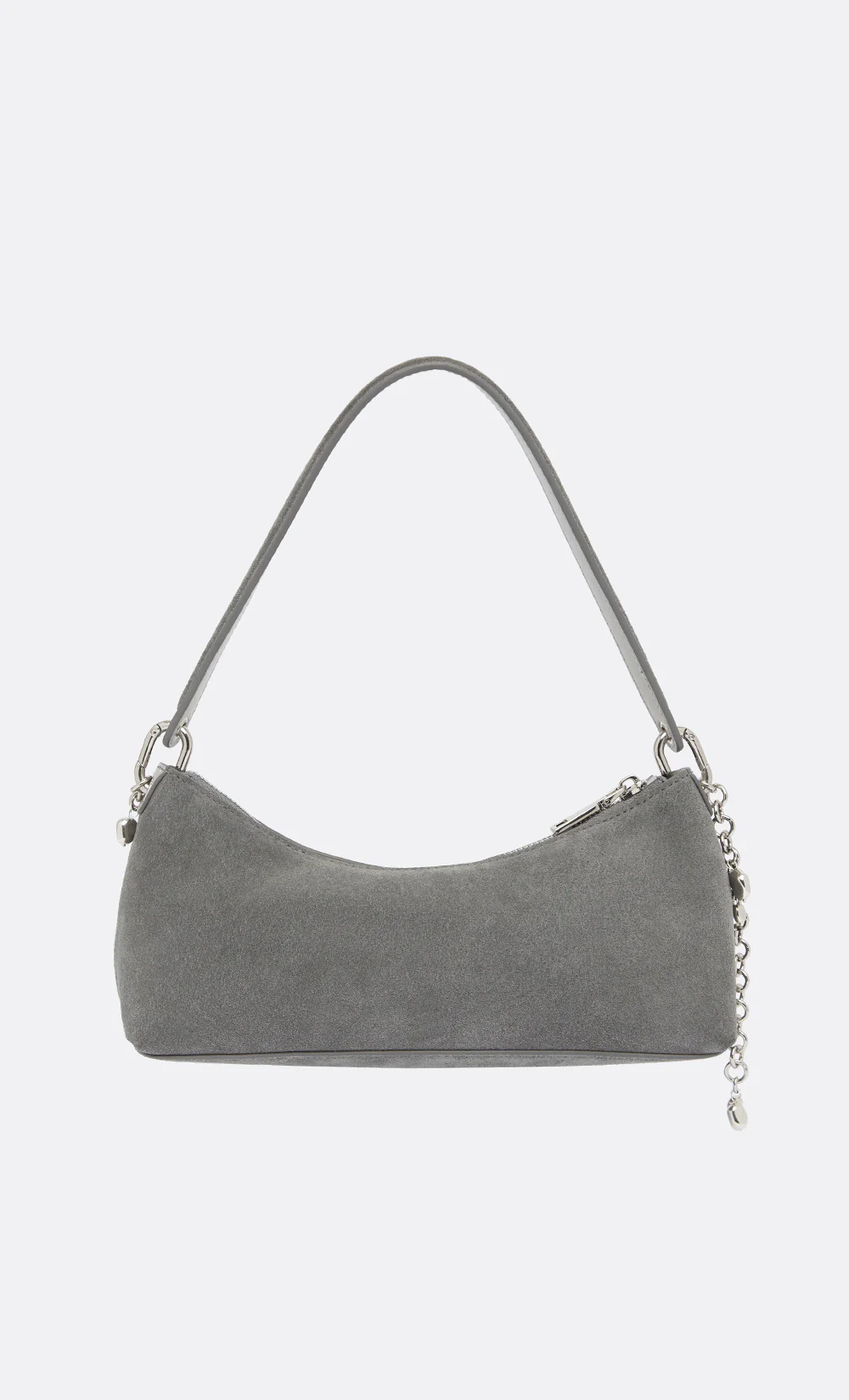 QUINCY SHOULDER BAG - CHARCOAL SUEDE - Image 4
