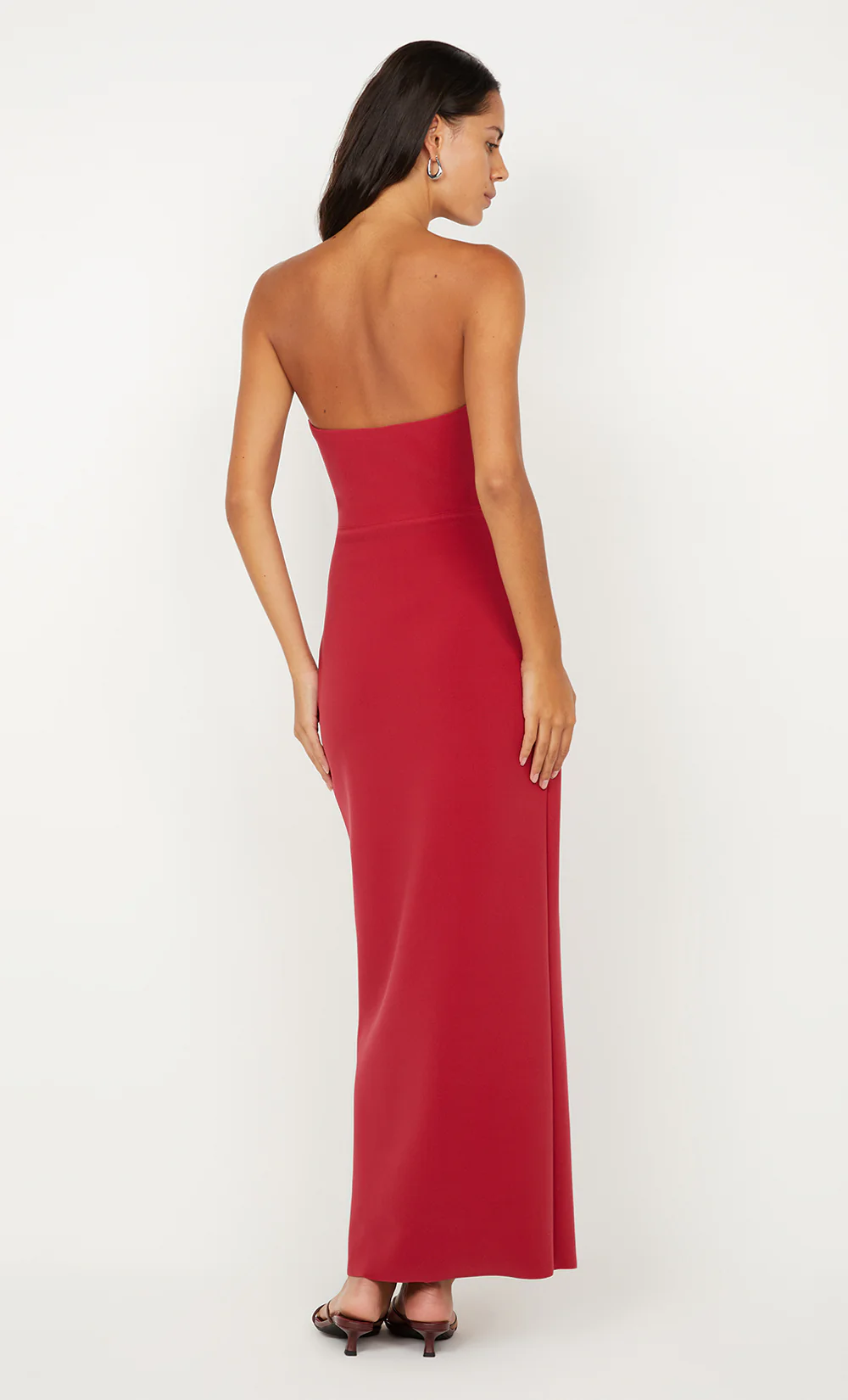 RAFI STRAPLESS DRESS - CHERRY - Image 3