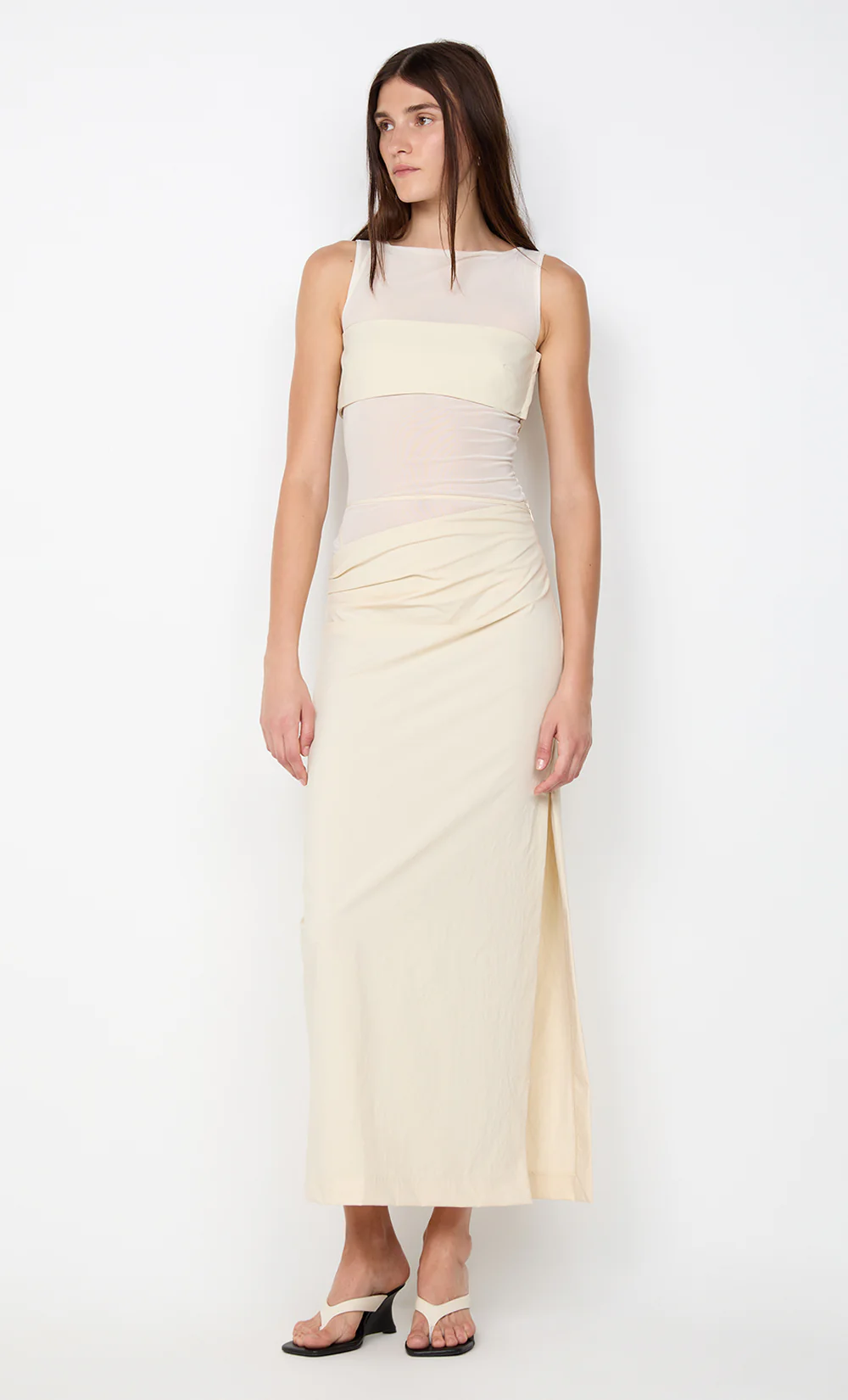 REID ASYM SKIRT - VANILLA