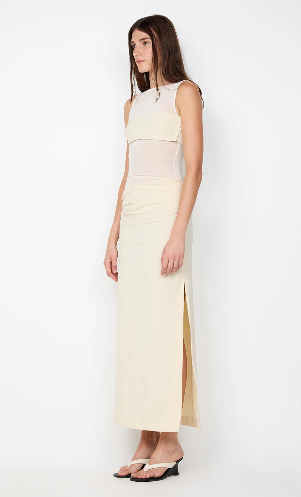 REID ASYM SKIRT - VANILLA - Image 2