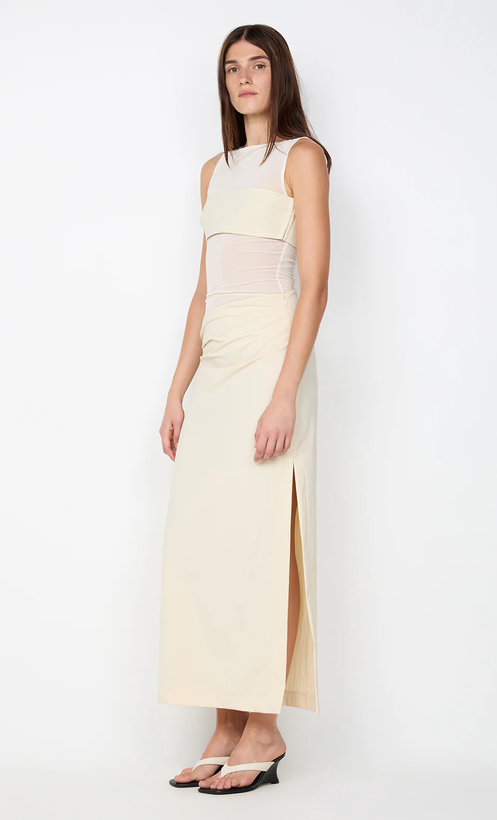 REID ASYM SKIRT - VANILLA - Image 3