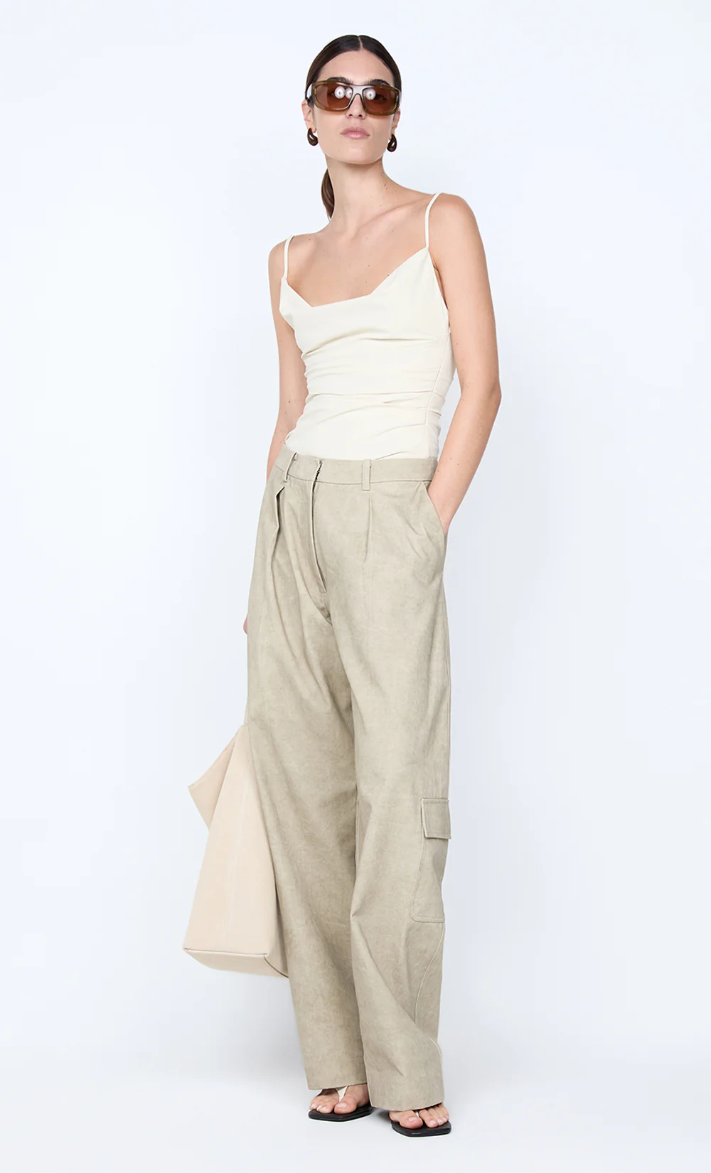 REID COWL TOP - VANILLA - Image 6