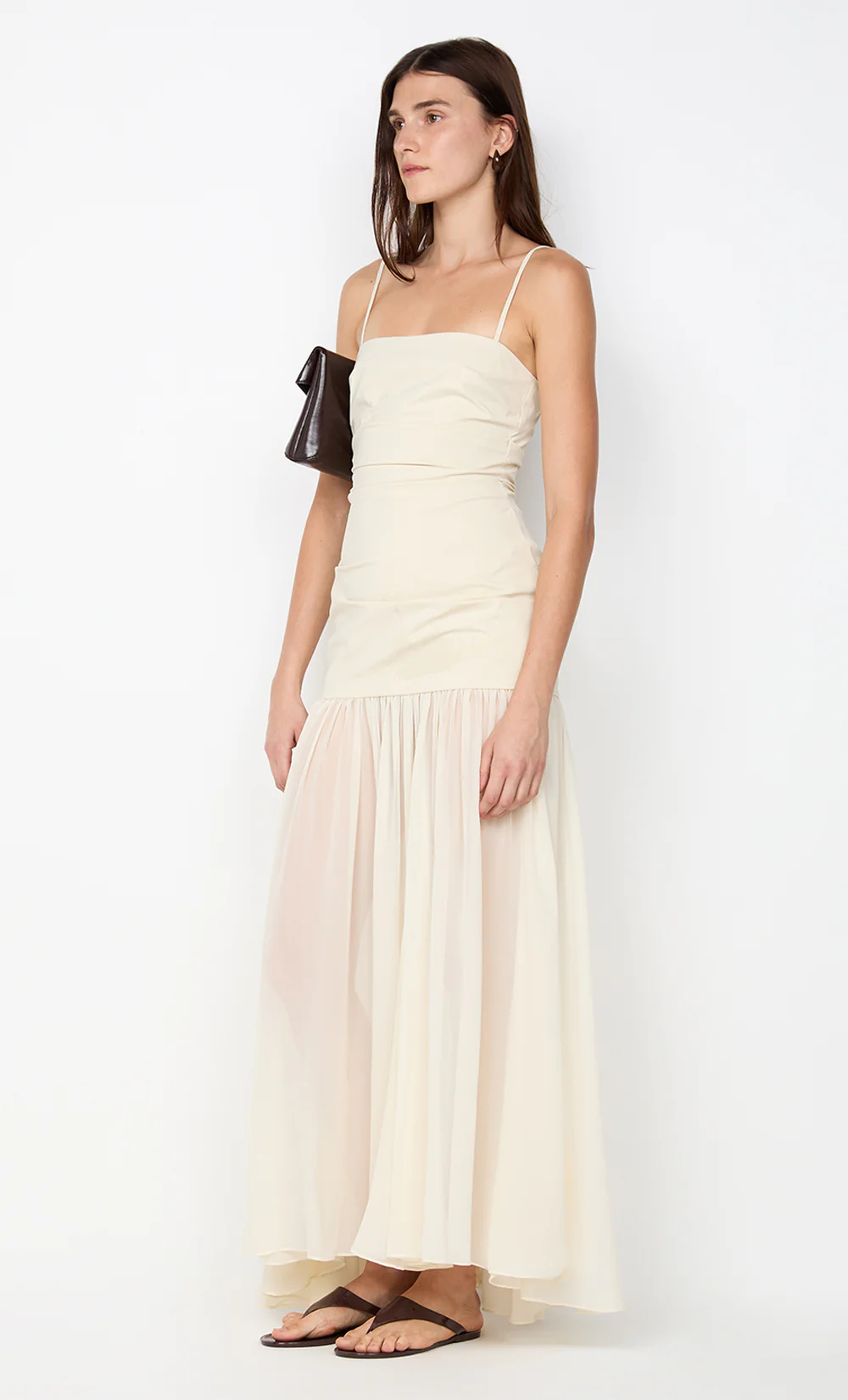 REID DROP WAIST MAXI DRESS - VANILLA - Image 4
