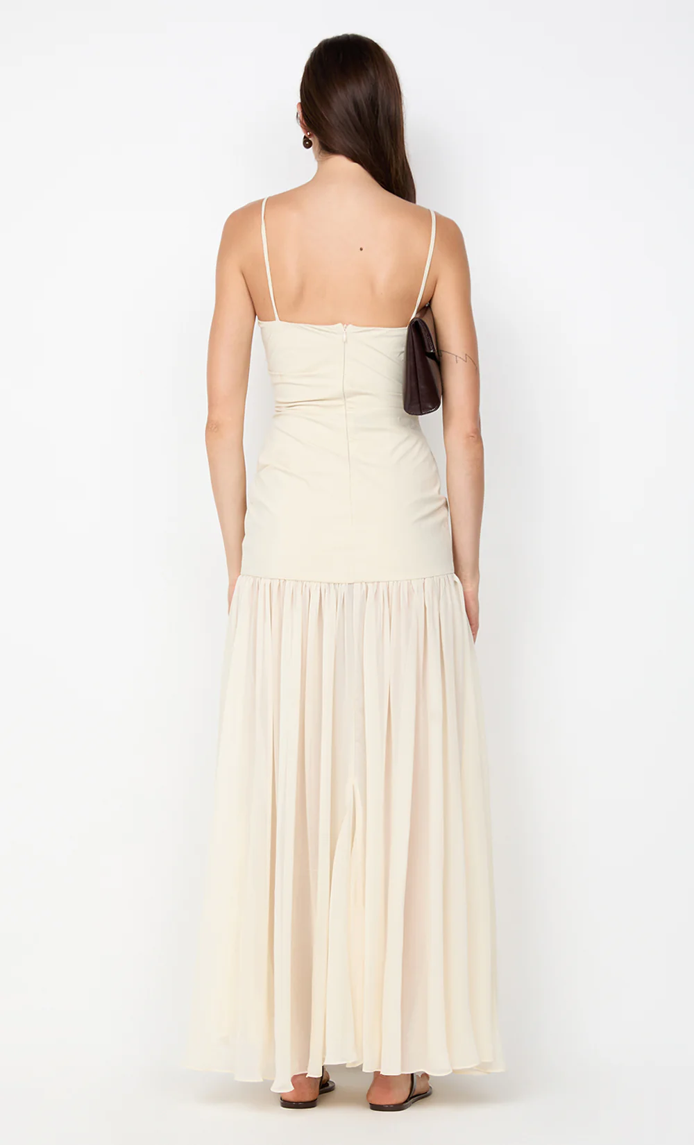 REID DROP WAIST MAXI DRESS - VANILLA - Image 6
