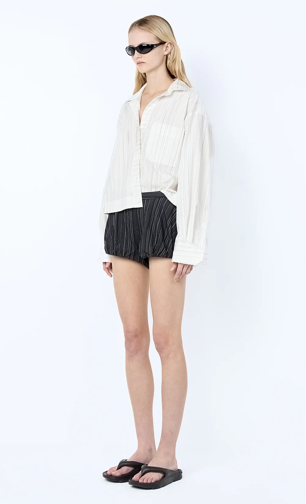 ROMI SHIRT - IVORY/BLACK STRIPE - Image 3
