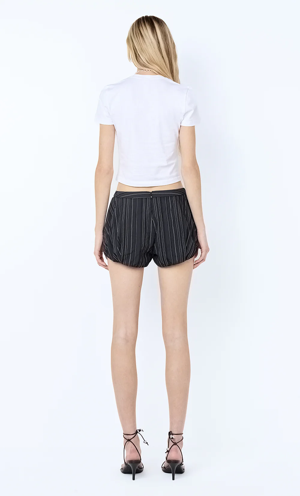 ROMI SHORT - BLACK/IVORY STRIPE - Image 5