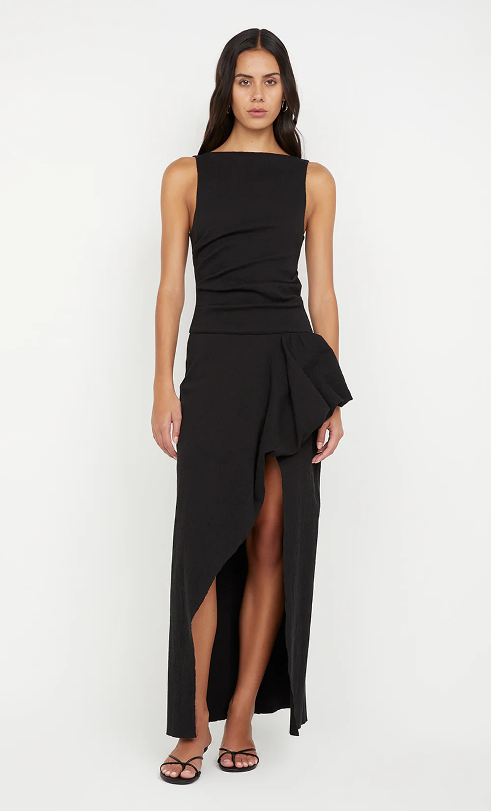 ROWENA ASYM DRESS - BLACK