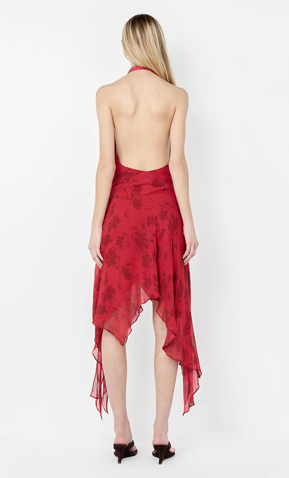 RUBY WRAP MIDI DRESS - CHERRY FLORAL - Image 5