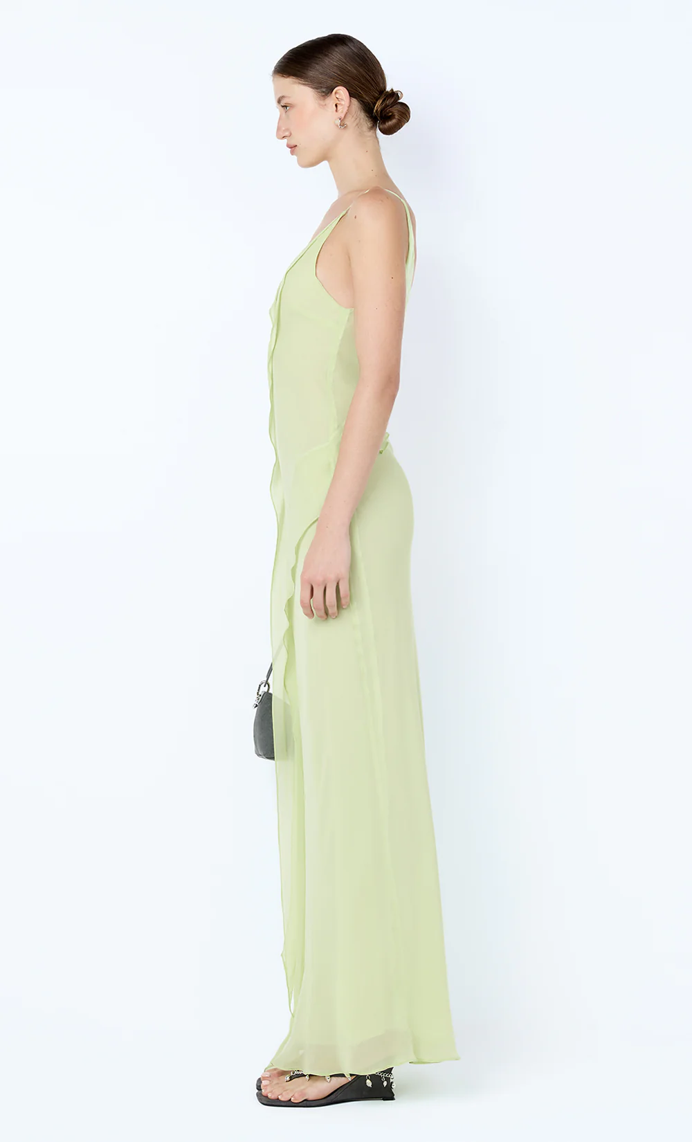 SABRINA ASYM MAXI DRESS - WASABI - Image 5