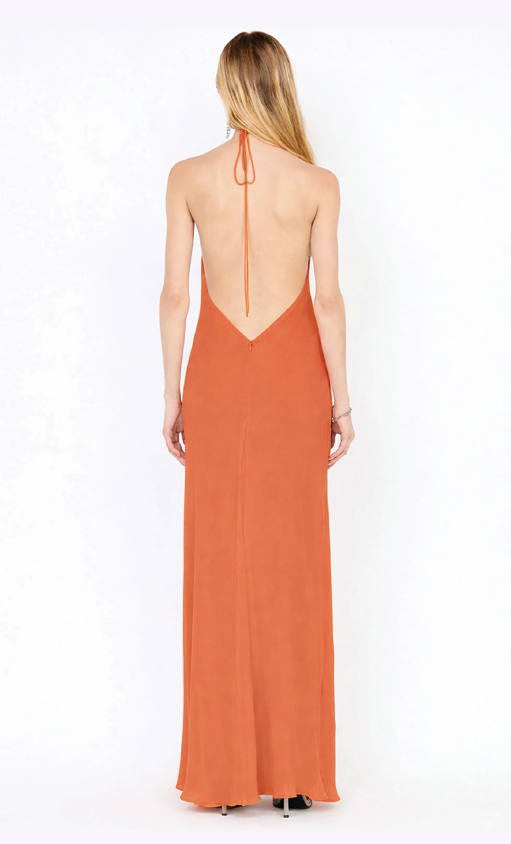 SABRINA DRAPE MAXI DRESS - PERSIMMON - Image 3