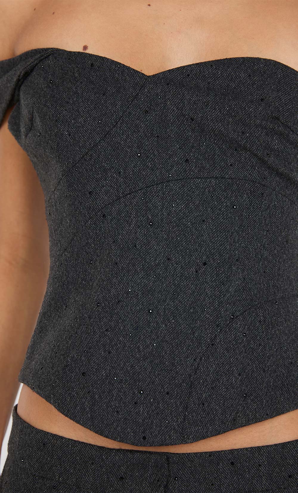 SHAE ASYM TOP - CHARCOAL - Image 6