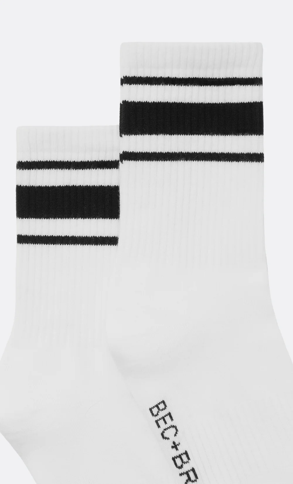 B+B SOCKS - WHITE/BLACK - Image 2