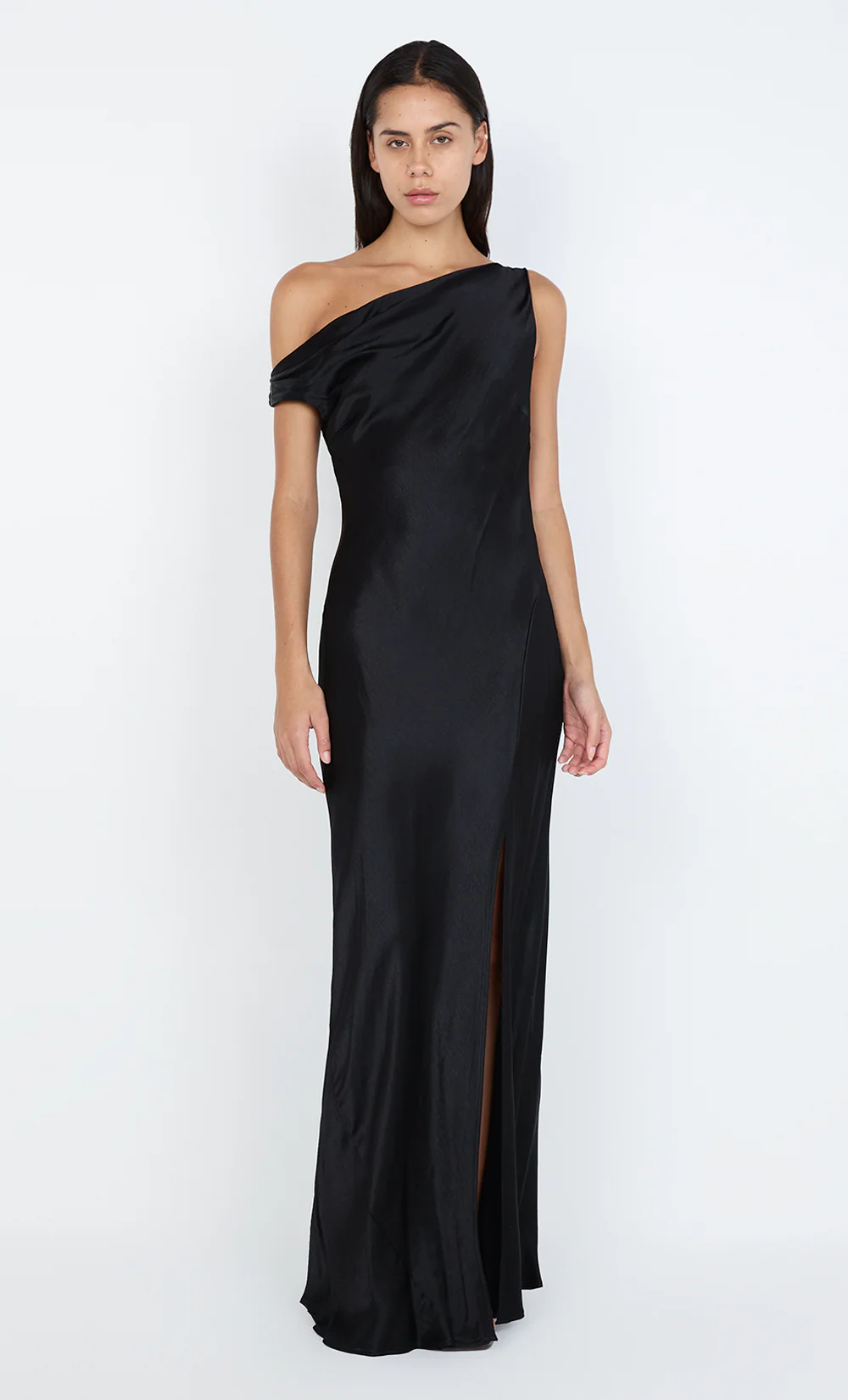 SOL ASYM DRESS - BLACK - Image 3
