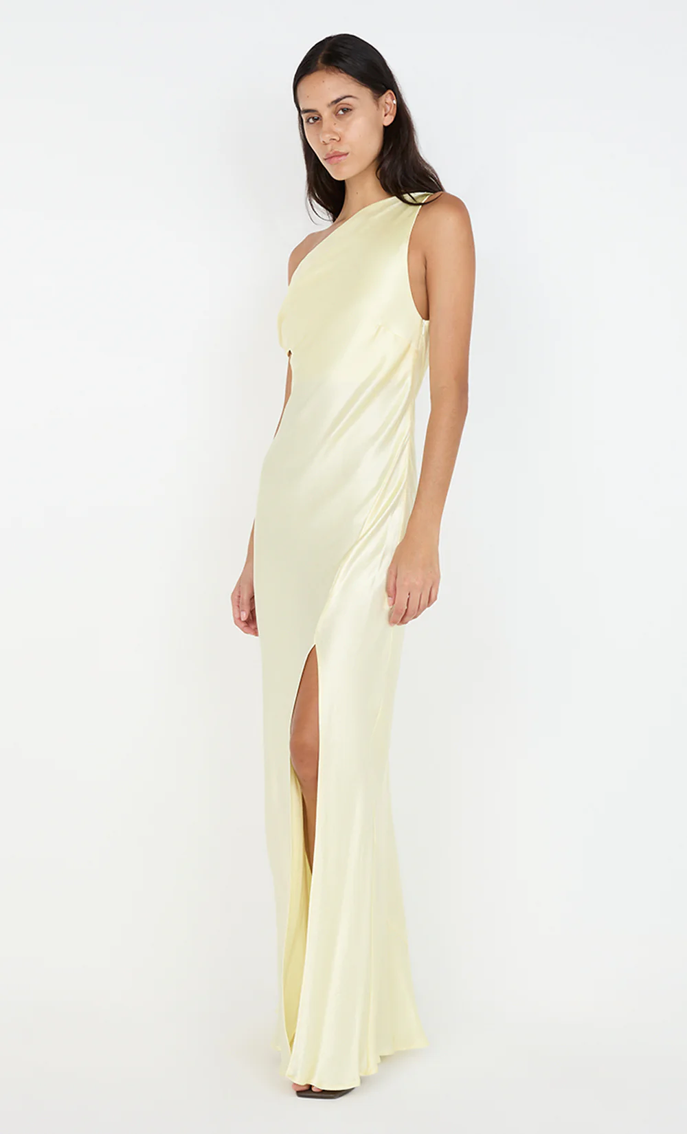SOL ASYM DRESS - ICE YELLOW - Image 3