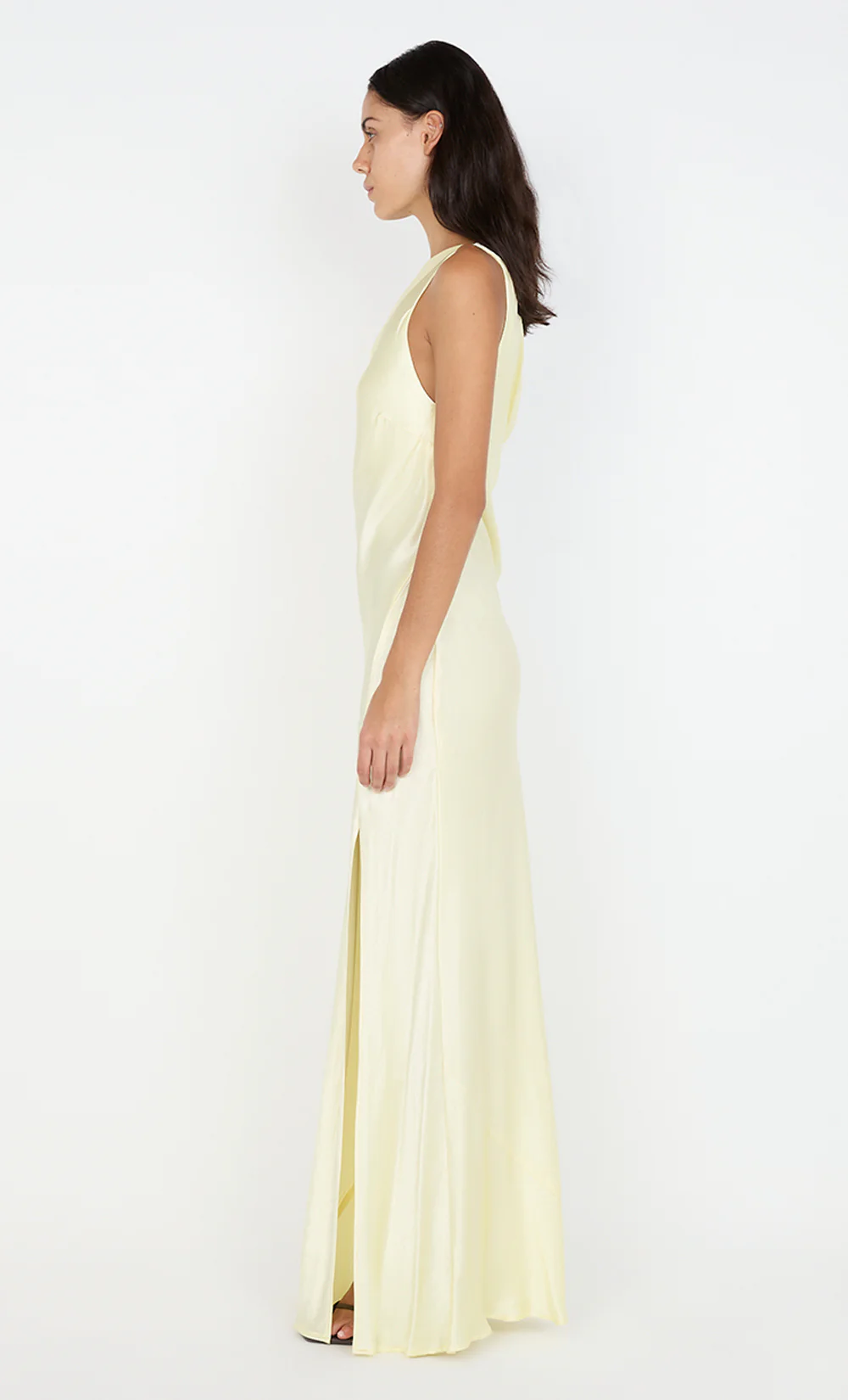 SOL ASYM DRESS - ICE YELLOW - Image 4