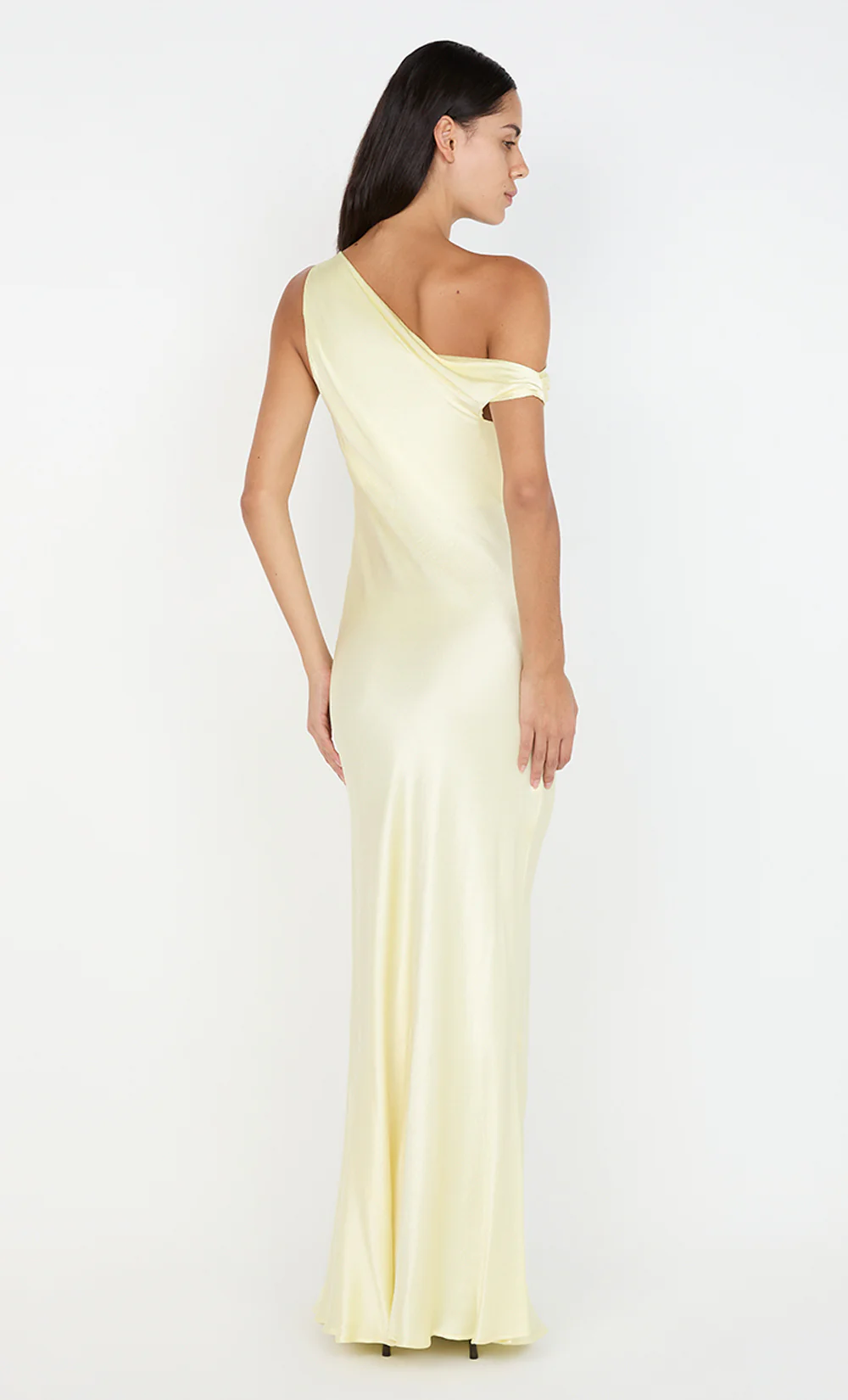 SOL ASYM DRESS - ICE YELLOW - Image 6