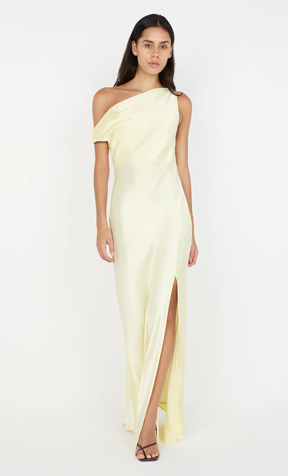 SOL ASYM DRESS - ICE YELLOW - Image 7