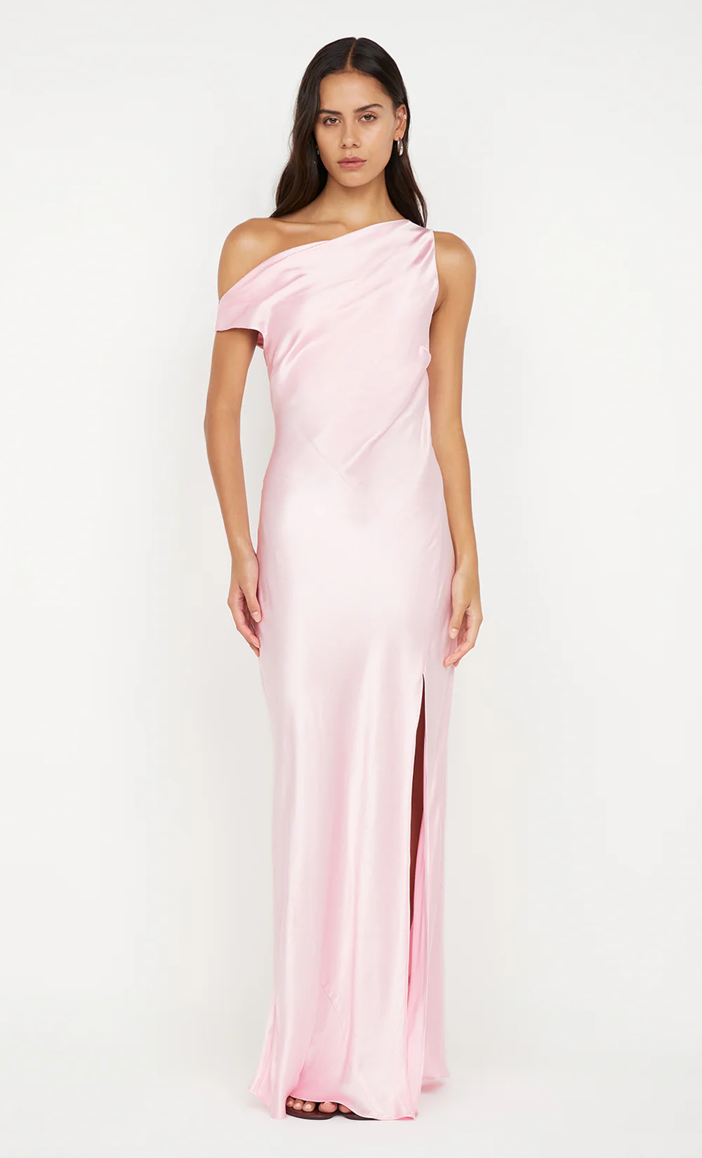 SOL ASYM DRESS - POWDER PINK - Image 3