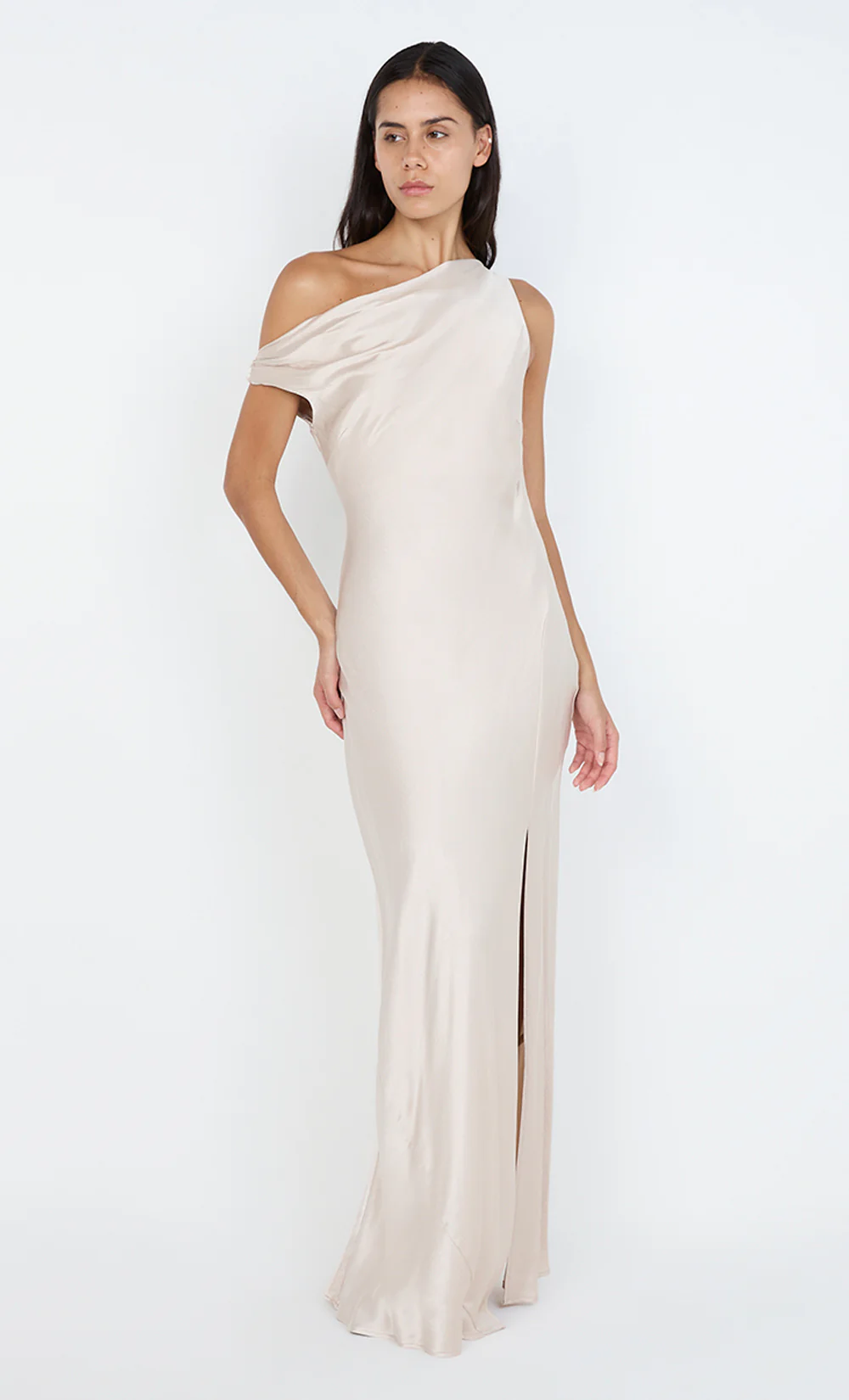 SOL ASYM DRESS - SAND - Image 6