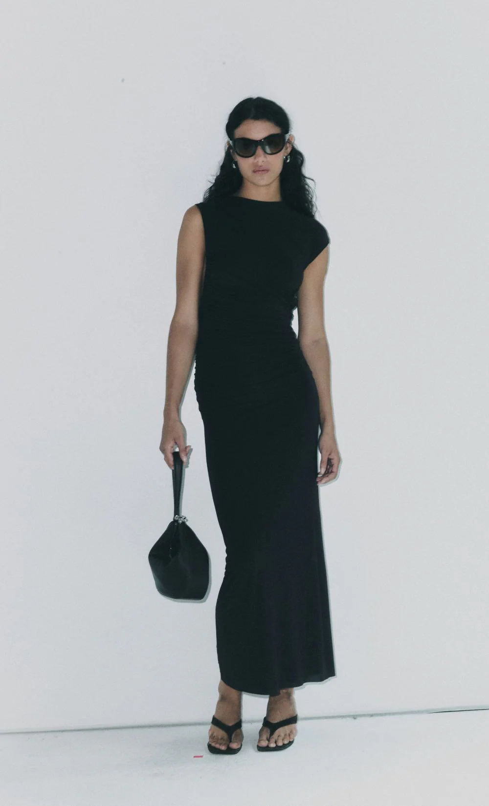 SOLENNE TWIST MAXI DRESS - DARK CHOCOLATE - Image 2