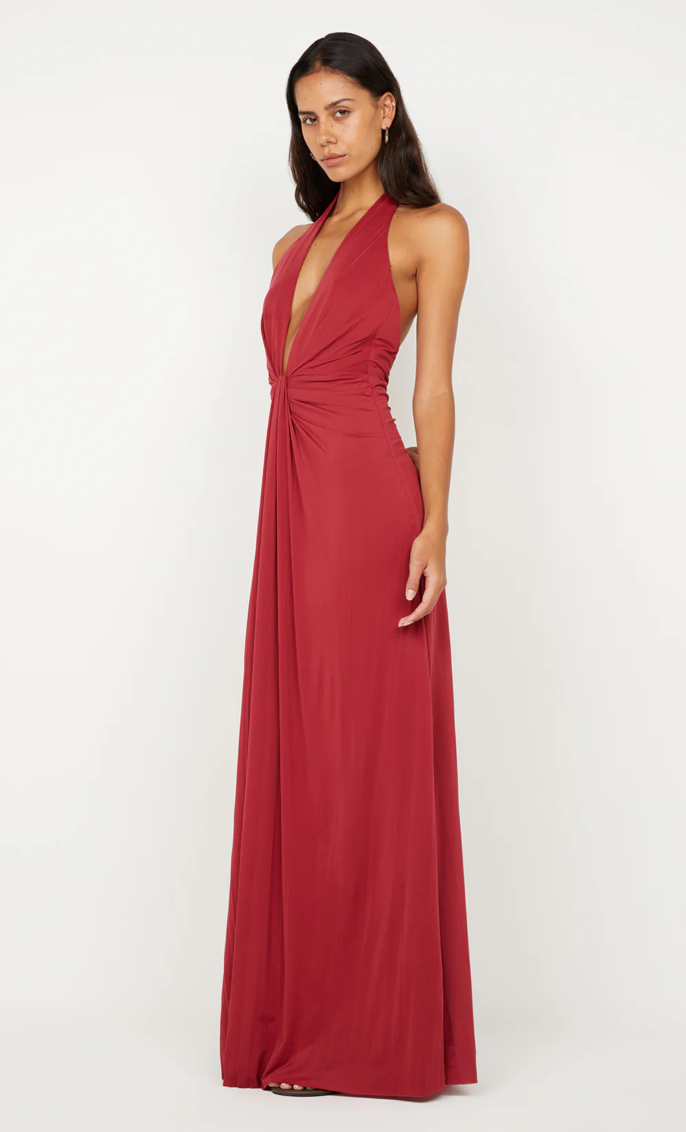 SUSIE PLUNGE MAXI DRESS - CHERRY - Image 6
