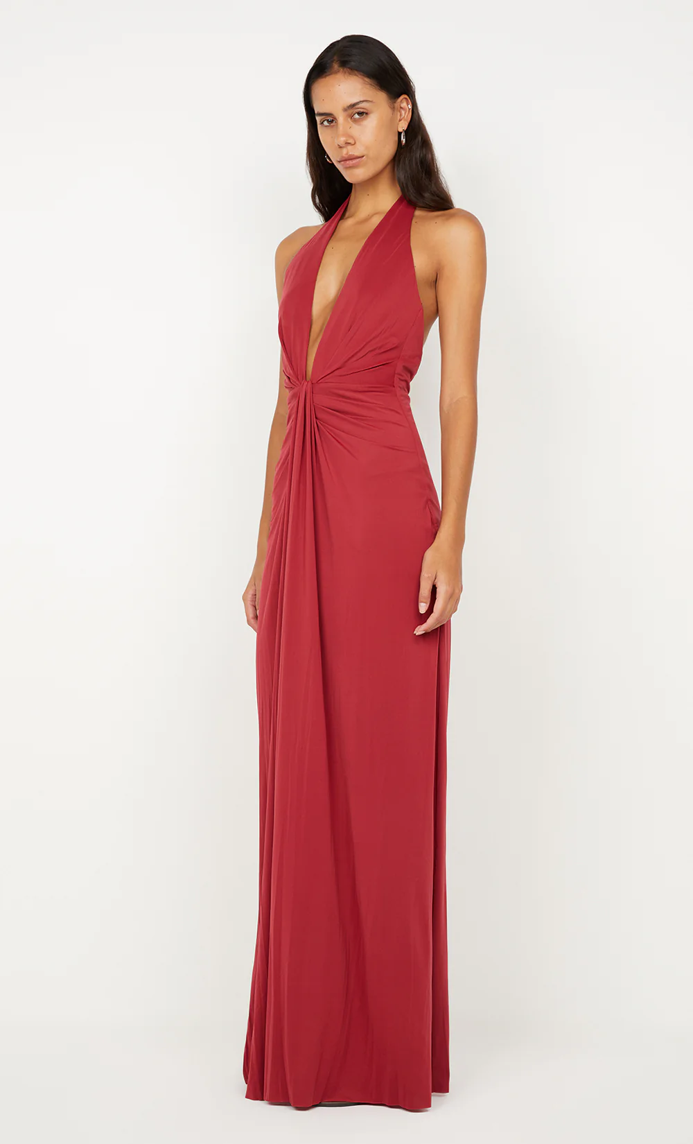 SUSIE PLUNGE MAXI DRESS - CHERRY - Image 7