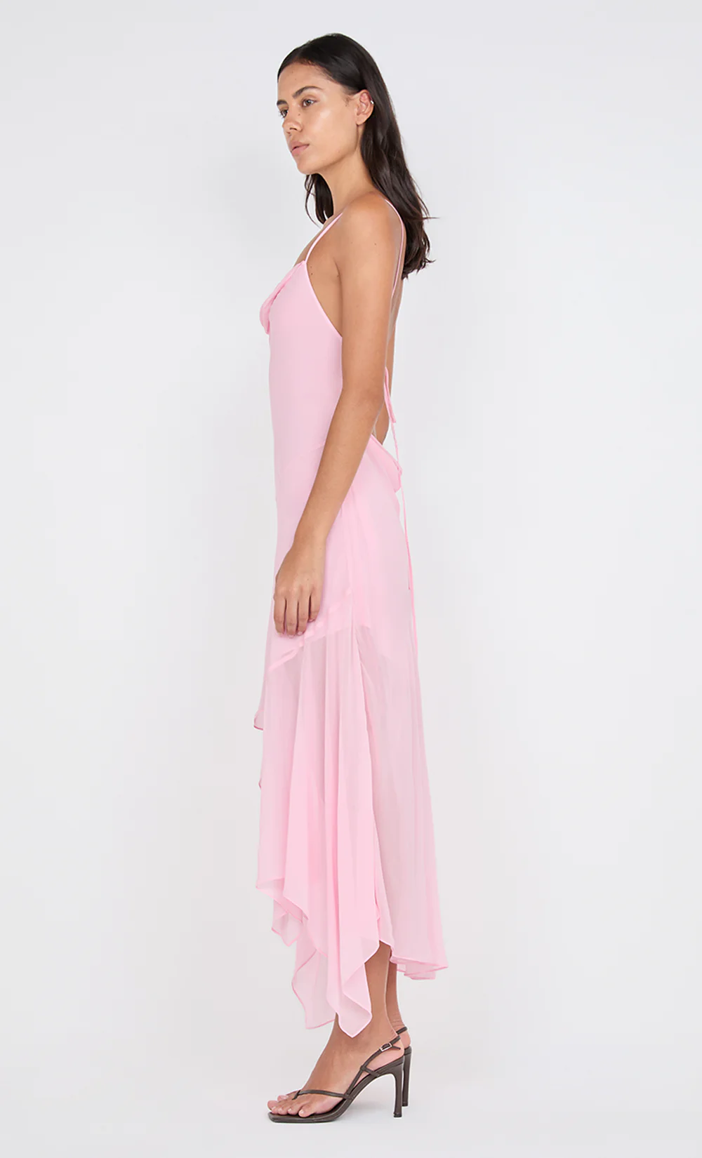 TALLIS ASYM DRESS - POWDER PINK - Image 5