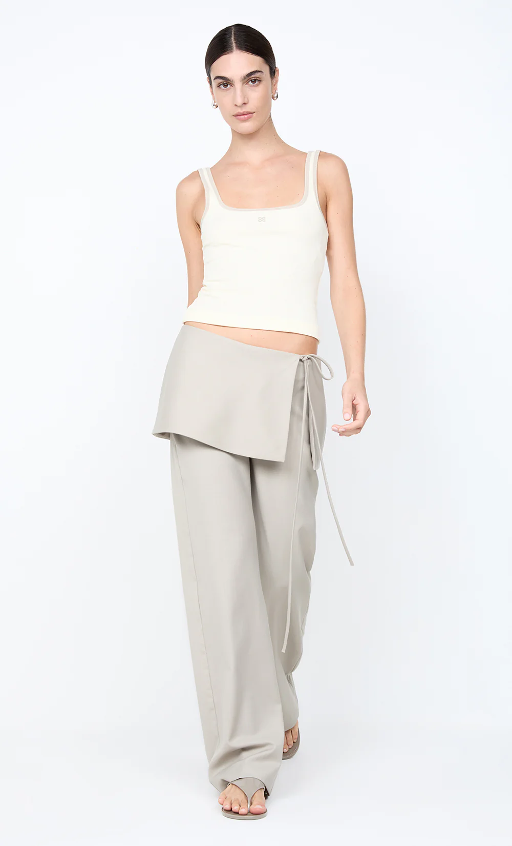 TAMSYN OVERLAY PANT - CEMENT