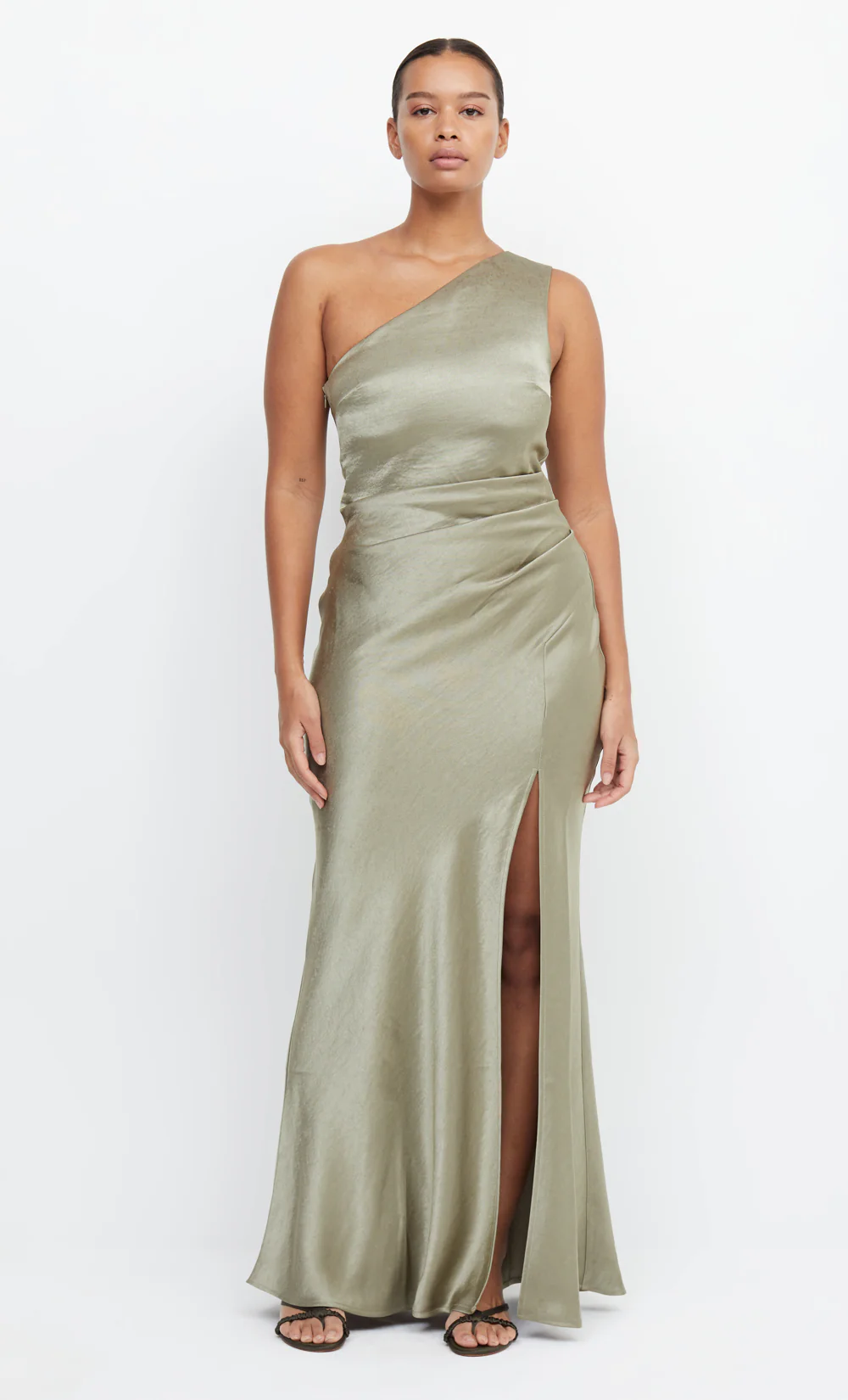 THE DREAMER ASYM DRESS - SAGE - Image 2