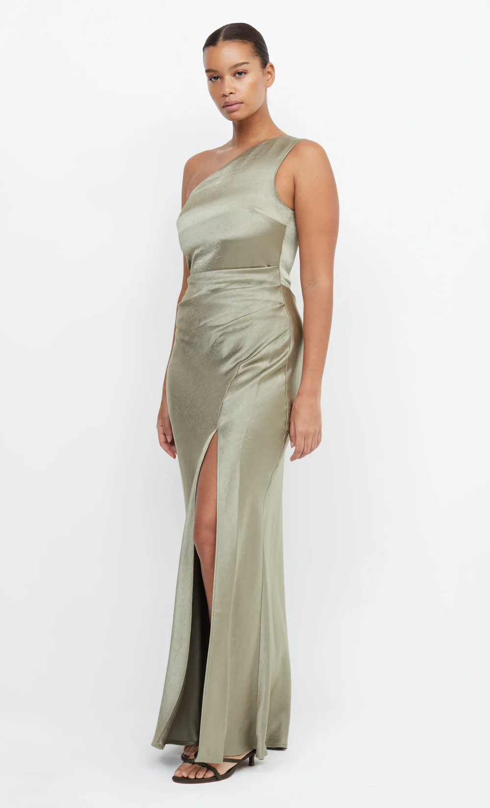 THE DREAMER ASYM DRESS - SAGE - Image 4