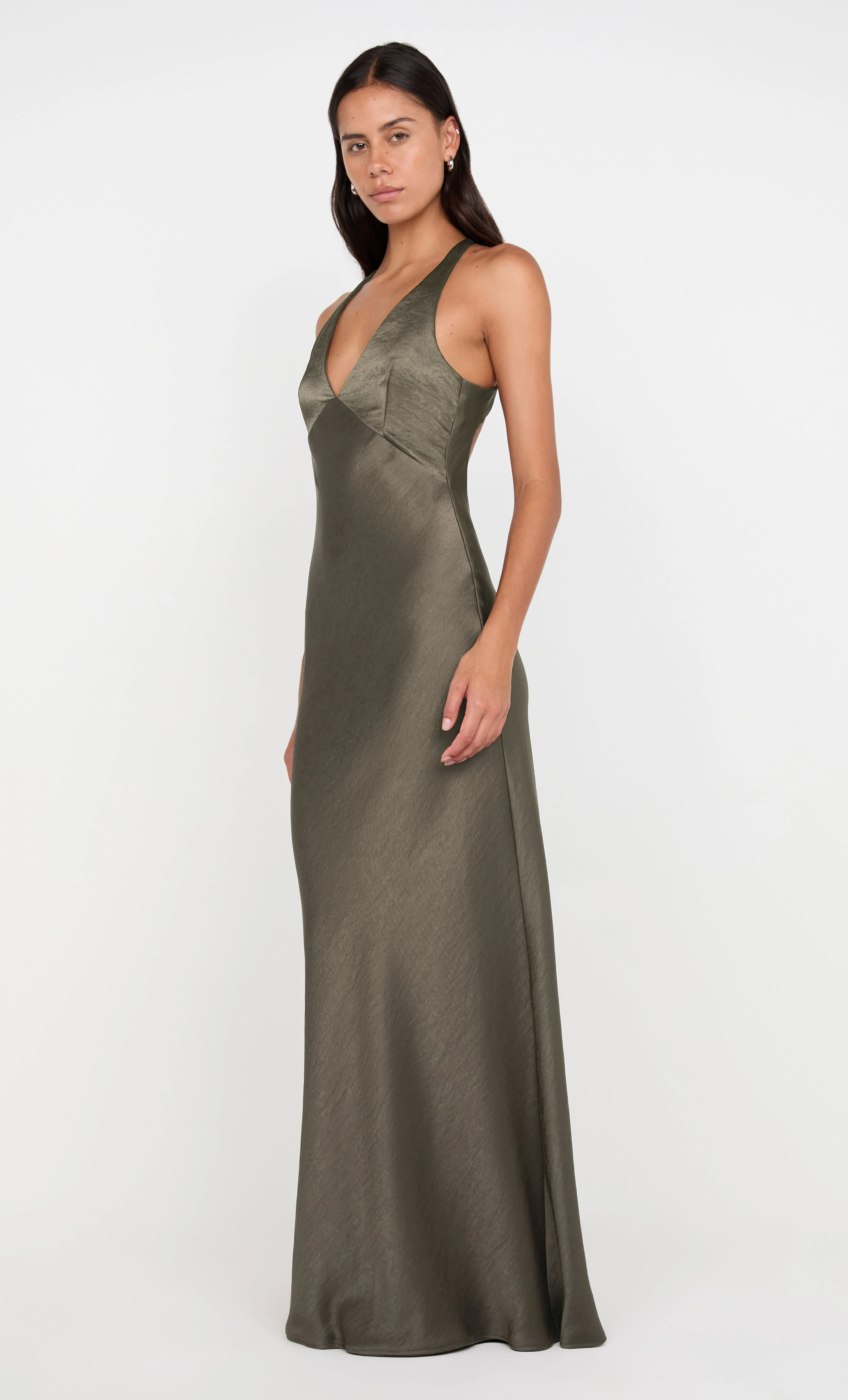 THE DREAMER V NECK DRESS - DK WILLOW - Image 2