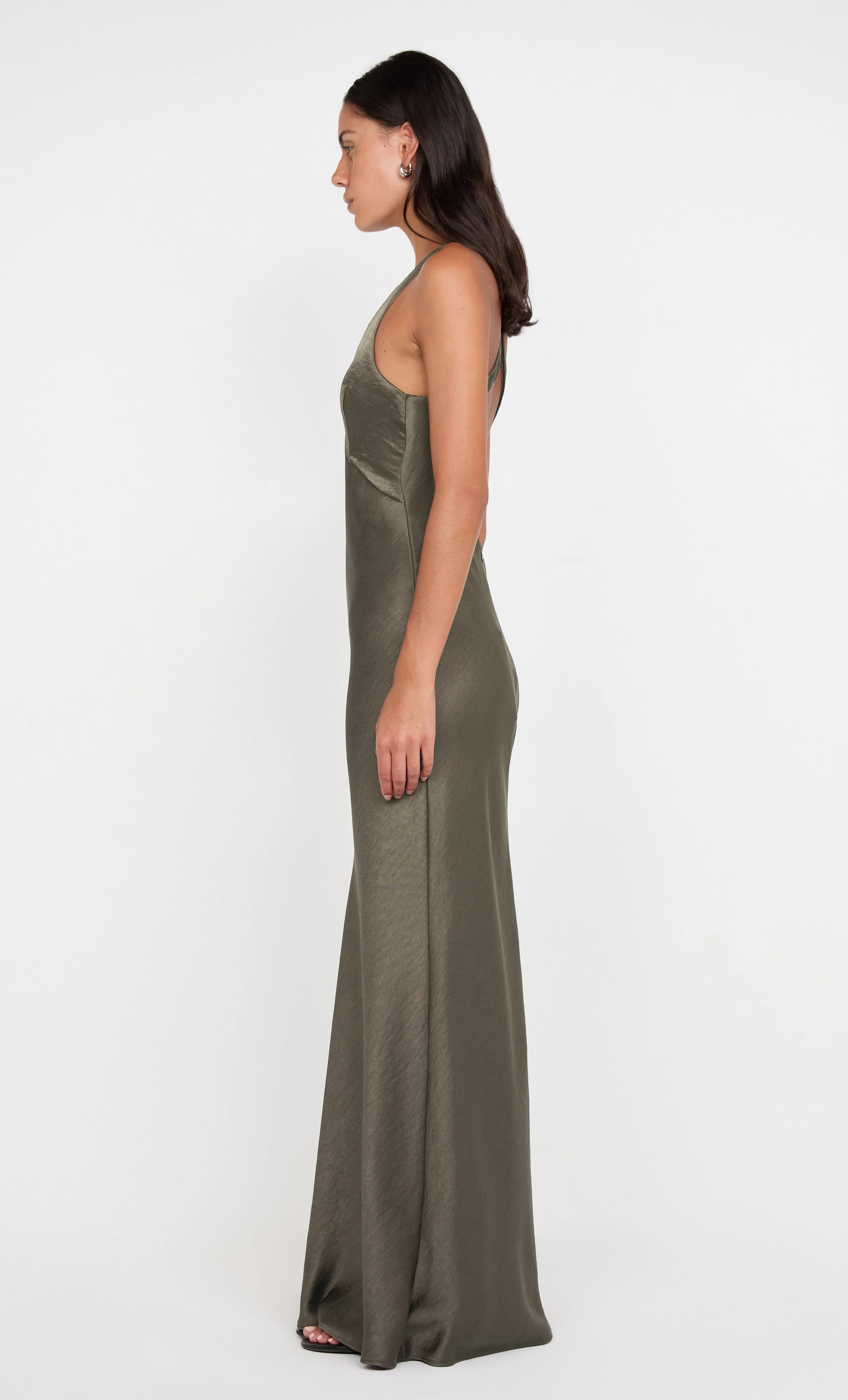 THE DREAMER V NECK DRESS - DK WILLOW - Image 3