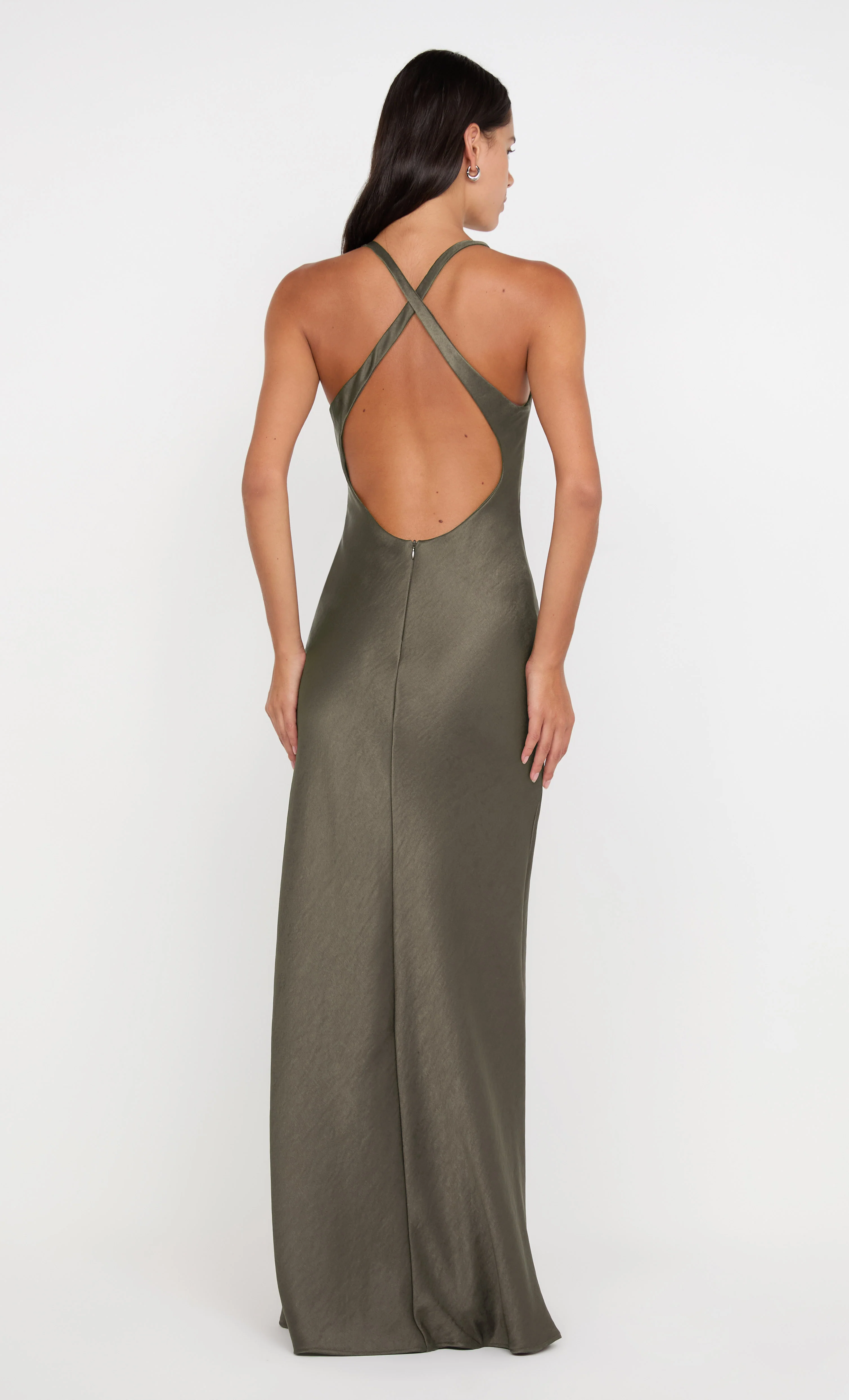 THE DREAMER V NECK DRESS - DK WILLOW - Image 4
