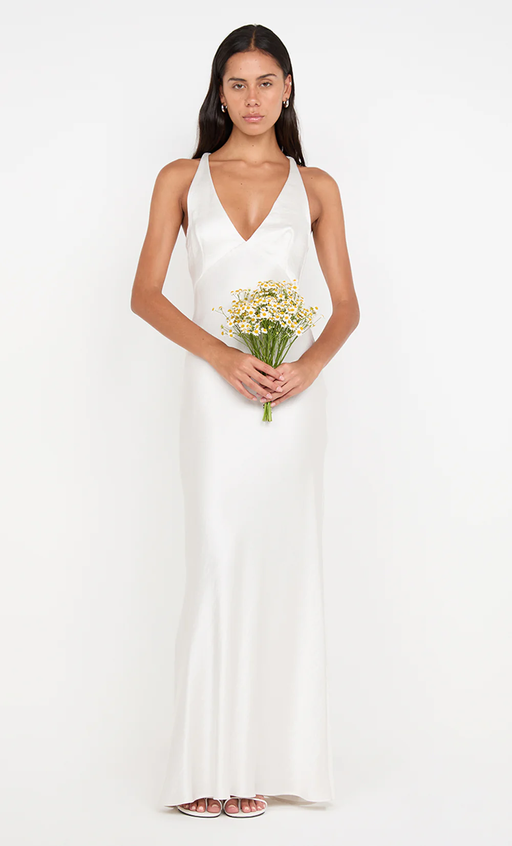 THE DREAMER V NECK DRESS - IVORY - Image 5
