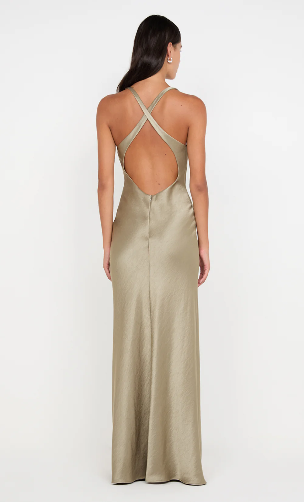 THE DREAMER V NECK DRESS - SAGE - Image 2